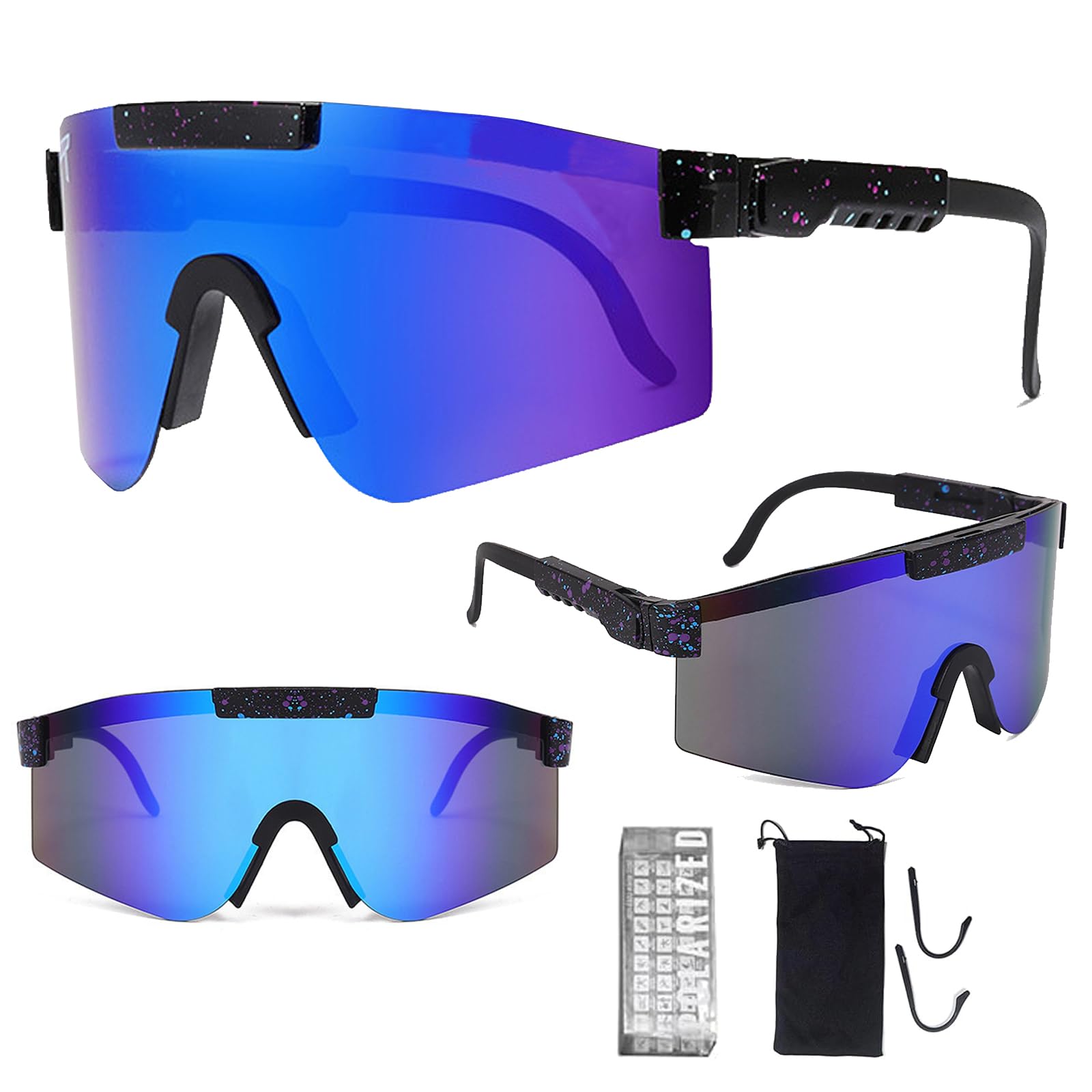 GNOUQW Gafas De Bicicleta De Montaña Gafas Mtb Protección UV400 Coloridas Gafas De Bicicleta Gafas Ciclismo Hombre Fotocromaticas Para Deportivo Running Béisbol Mtb Surf Pesca（Diseño Unisex）