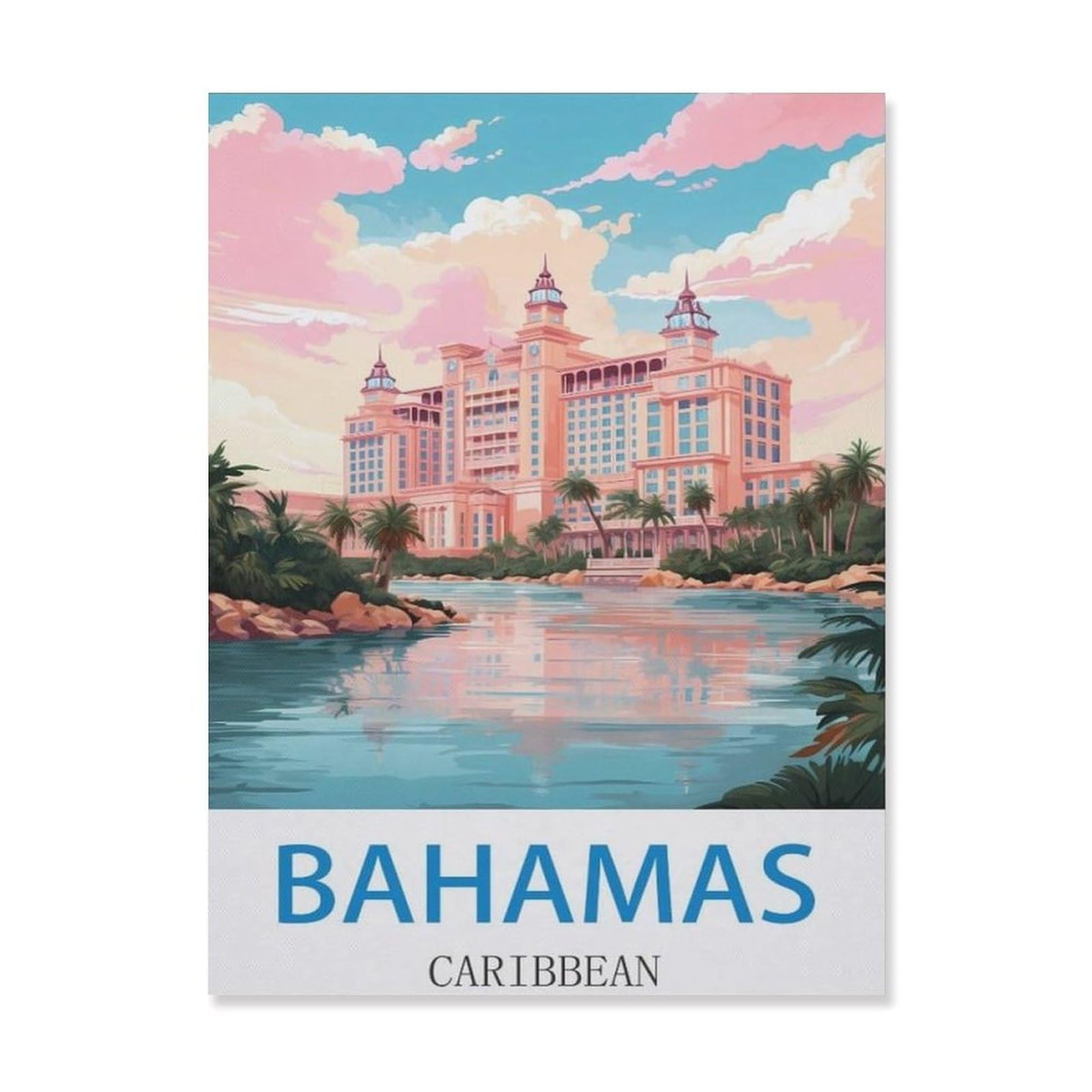 Bahamas Caribbean，Funny Vintage Metal Tin Sign Kitchen Bathroom Office Garage Bar Cafe Restaurant Shop Cave Home Wall Decor Art Ideas Gift Tin Sign(30x40cm）12x16 inch-EH35
