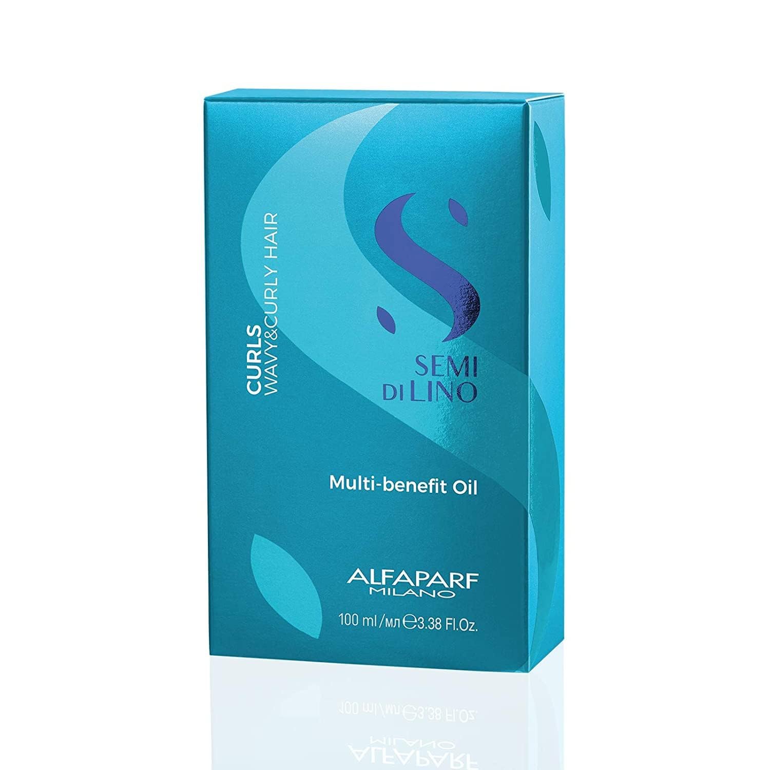 Alfaparf Milano Semi di Lino Curls Nourishing Hair Oil for Wavy and Curly Hair- Lightweight Multi-Benefit Serum - Reduces Frizz - Adds Shine and Hydration - Humidity and Heat Protection - 3.38 fl. oz.