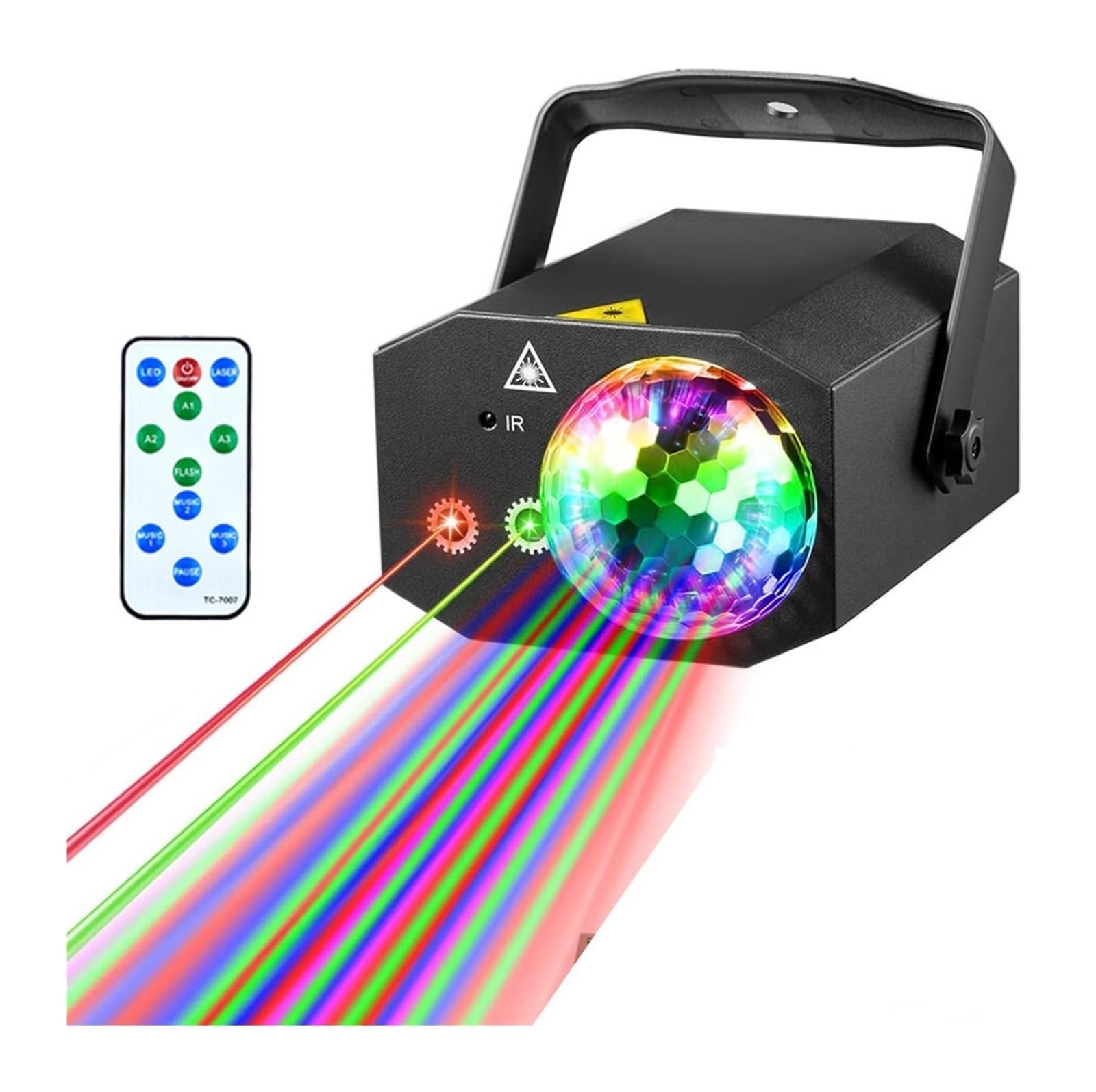 EDEDE Strobo Discoteca, Luci da Festa Dj Disco Ball Light Pattern Projector Sound Activated Dance Birthday Bar Decorazione Natalizia for Matrimoni per Feste da Ballo DJ di Compleanno Karaoke