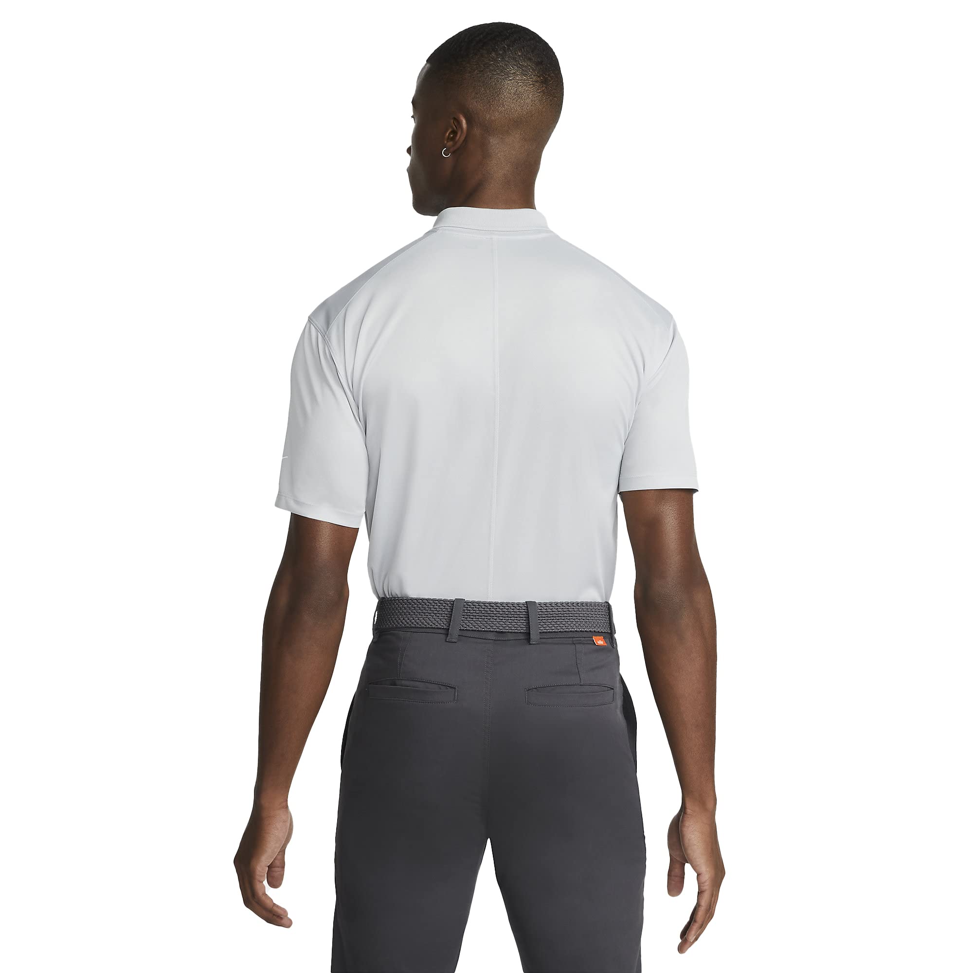 Nike Dry Victory - Polo de Golf para Hombre, Gris Ahumado Claro/Blanco, Small