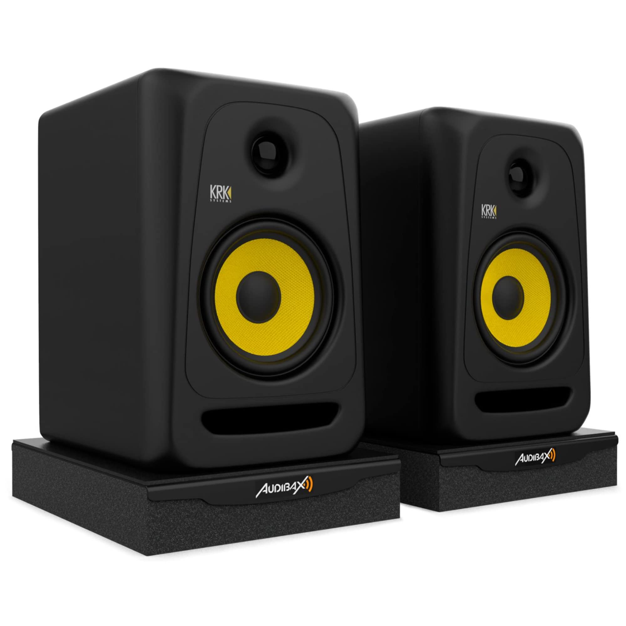 Audibax Pad 6 Plus - Podstawa z podkładką do izolacji akustycznej - Gęstość od 4 do 6 cali - Panel akustyczny do głośników studyjnych - Zapobiega wibracjom - Uniwersalna kompatybilność