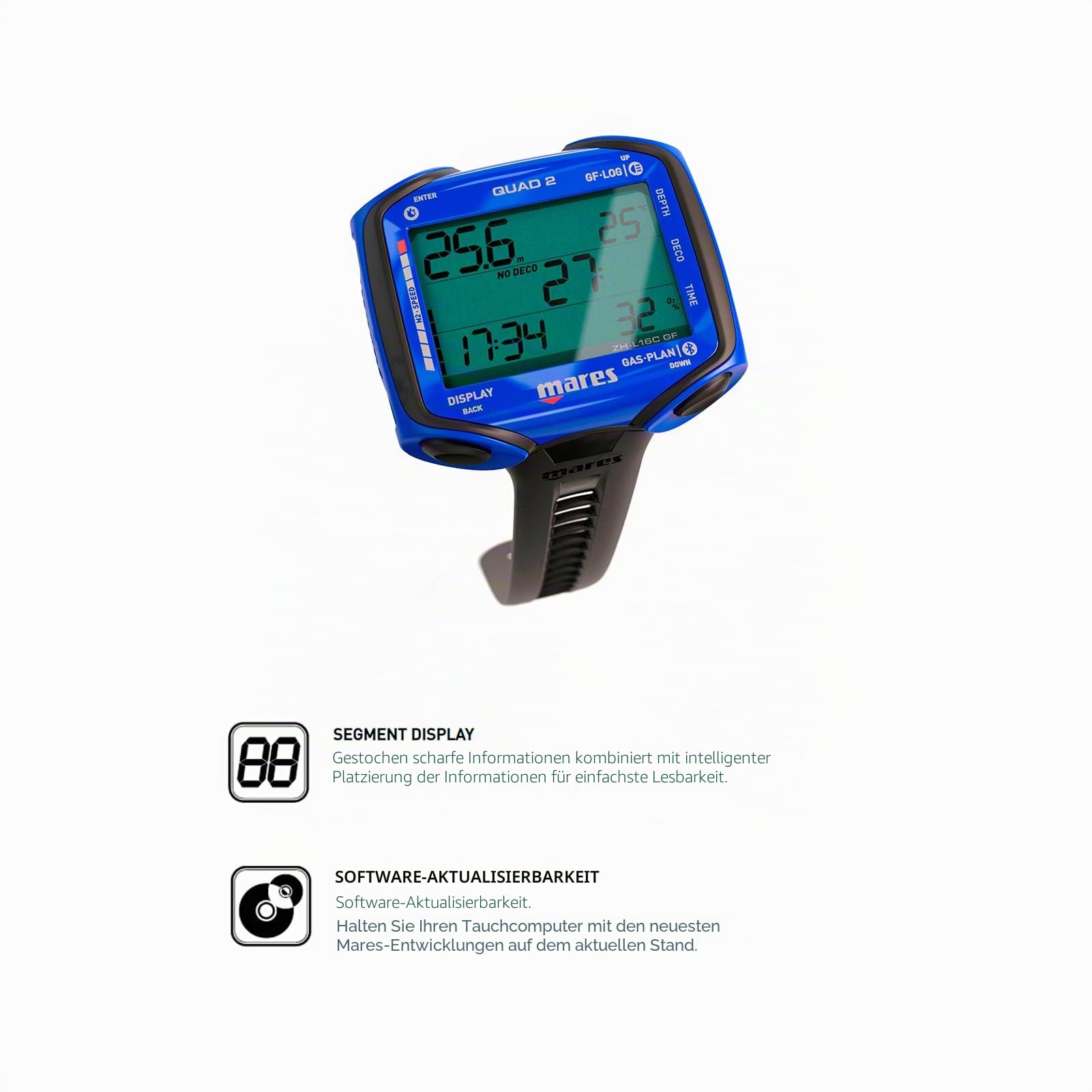 Mares Dive Computer Quad 2 (blau)