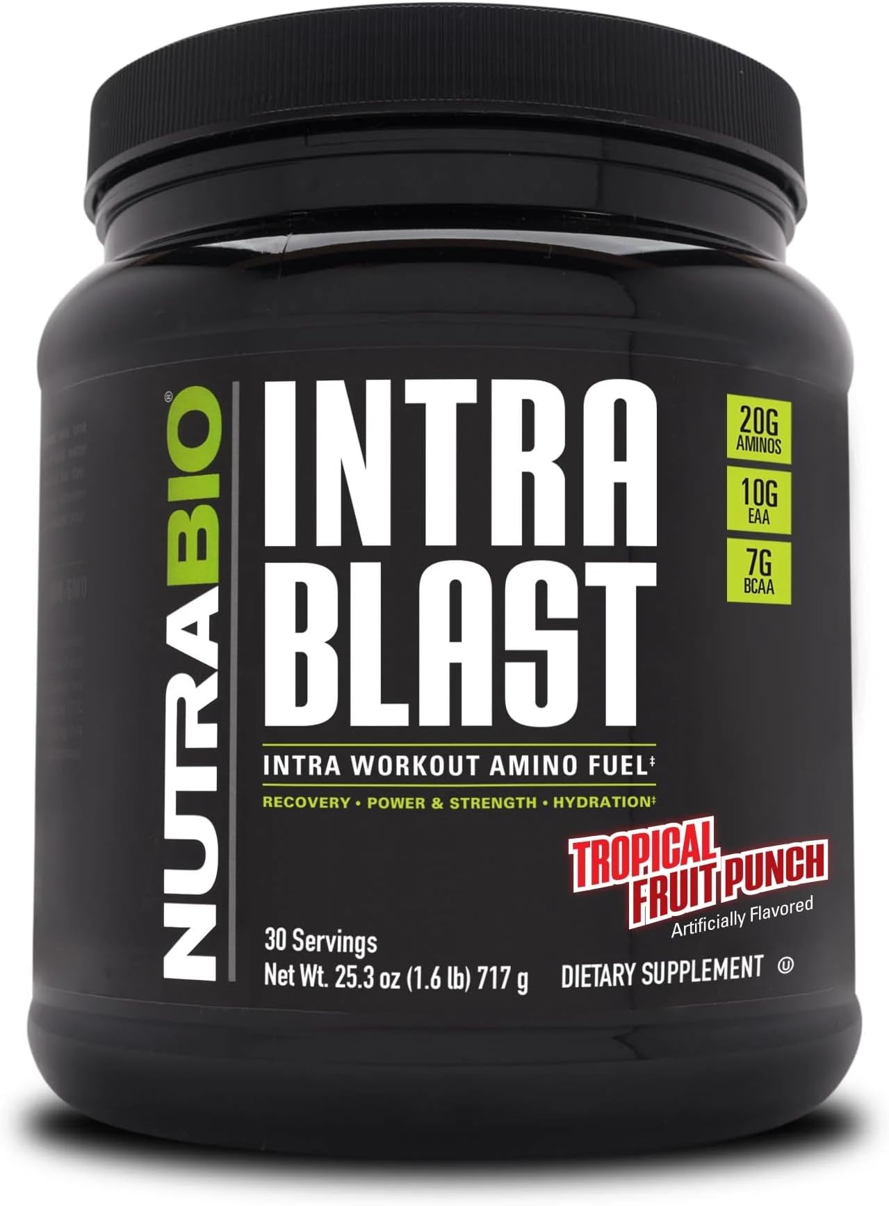 NutraBioIntra Blast Powder Tropical Fruit Punch 723 Grams 160691