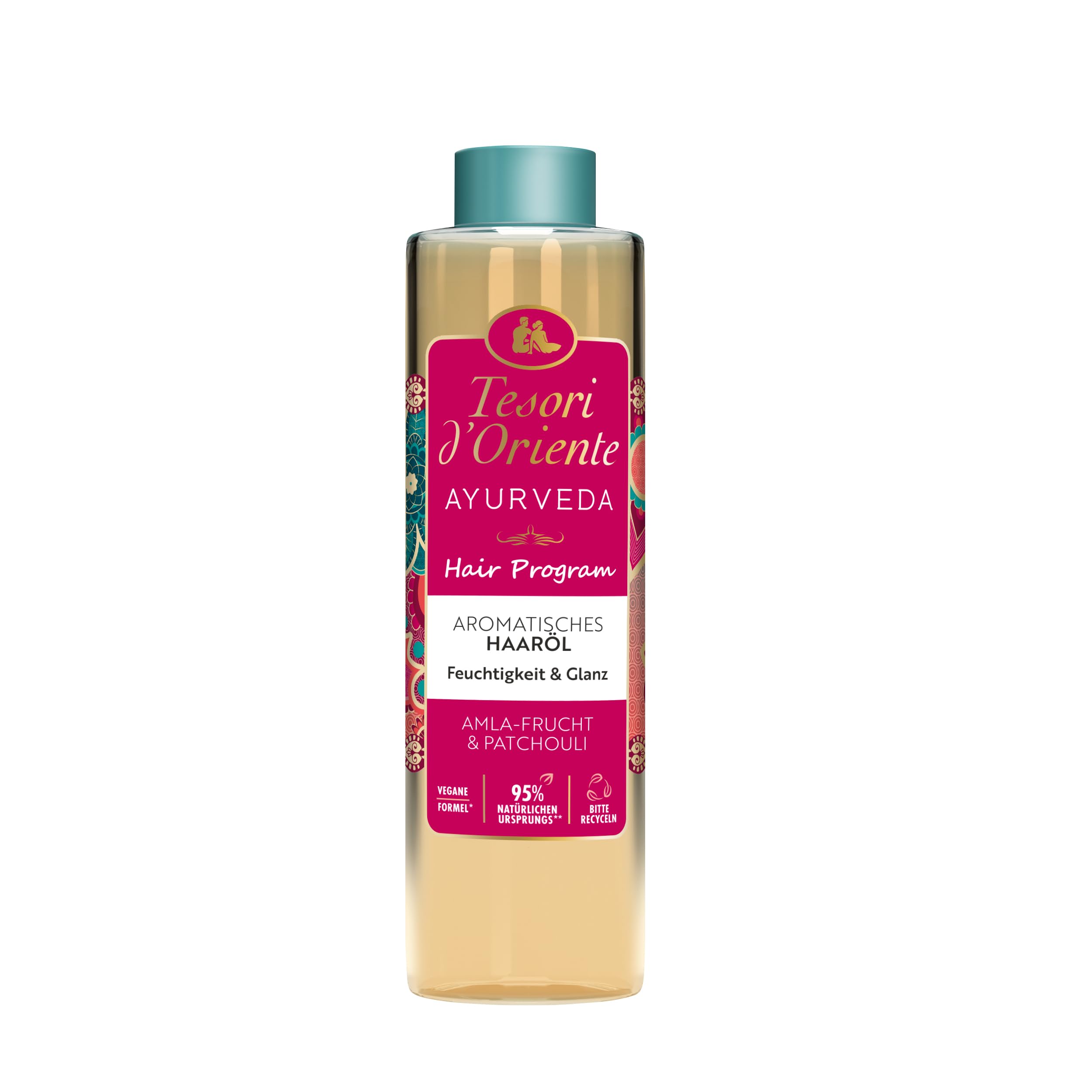 Tesori d'Oriente Hair Program olejek do włosów 'Ayurveda', 50 ml, aromatyczny olejek z owocami amla i paczula, nawilżający i błyszczący, do suchych włosów, rytuał wellness dla ciała i zmysłów