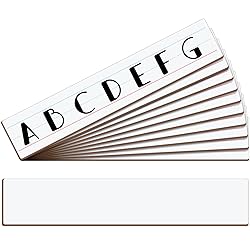 Chivertion 12 Pcs Wooden Dry Erase Sentence Strips Double Sided 16 x 3 Inch White Lined Sentence Strip Dry Erase Board with Lines Writing Board for Teacher Handwriting Practice