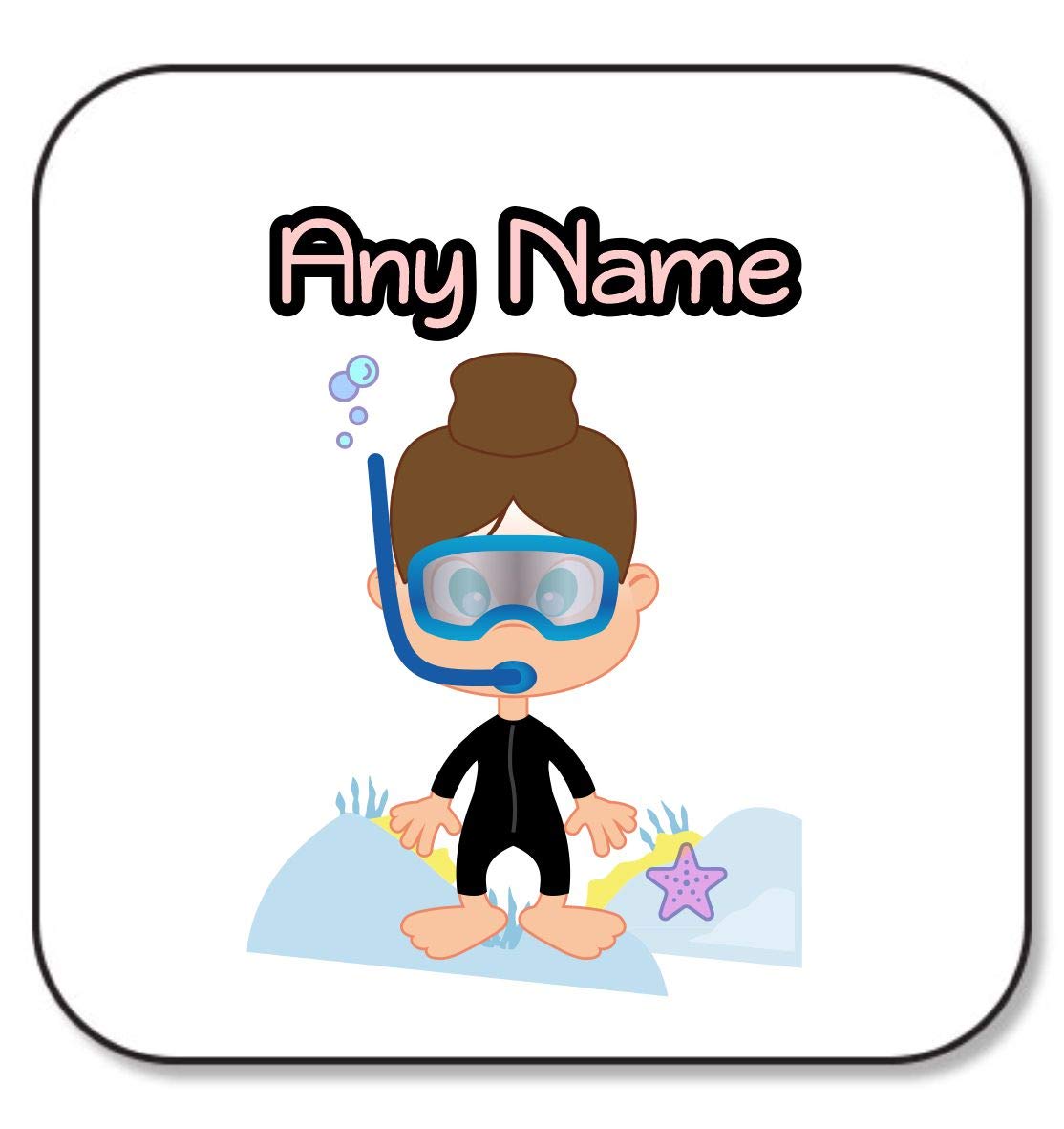 Scuba Diving Gifts for Women - Personalised Scuba Diver Coaster - Novelty Diving Present Wife Mum Daughter Auntie Instructor