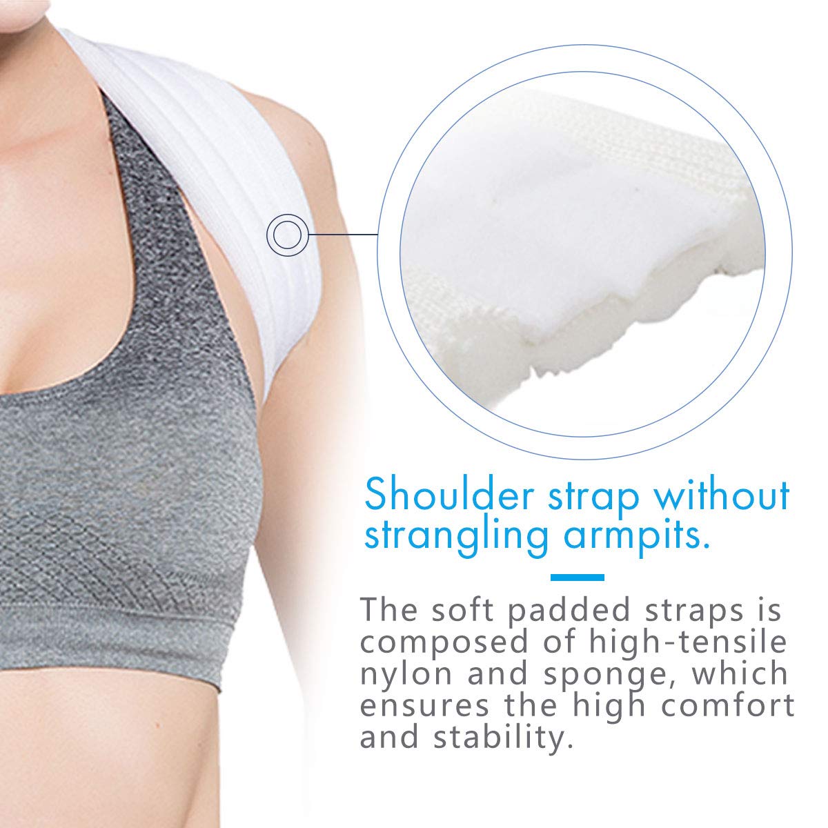 Big Sale VELPEAU Figure 8 Clavicle Brace - Broken Collarbone Support, Posture Corrector for Injuries & Fractures, Upper Back and Shoulder Pain Relief, Comfortable for Men and Women（Large）