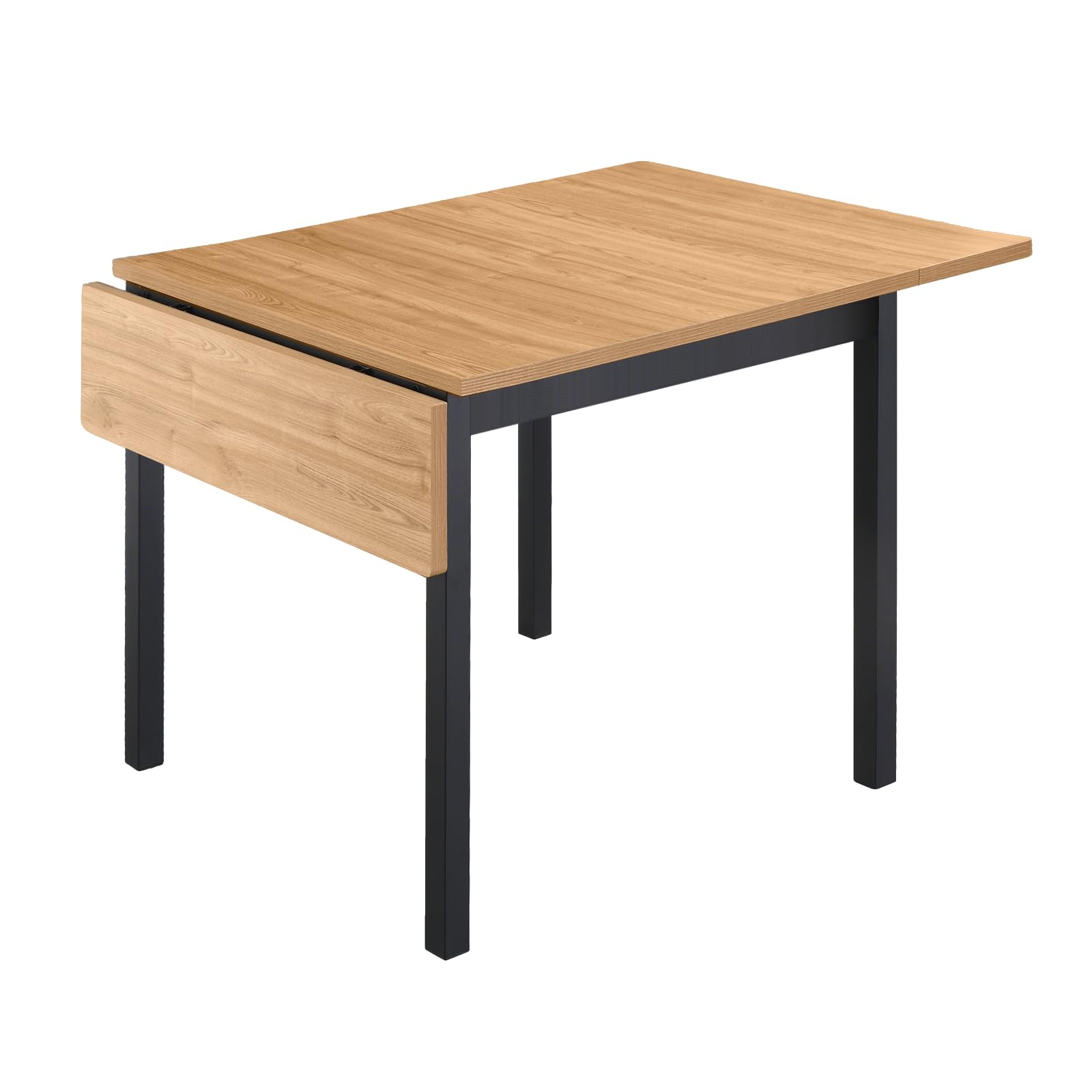 Esstisch, klappbarer Küchentisch für 2-4 Personen, Gartentisch Wetterfest, für kleine Räume, Helle Holzfarbe