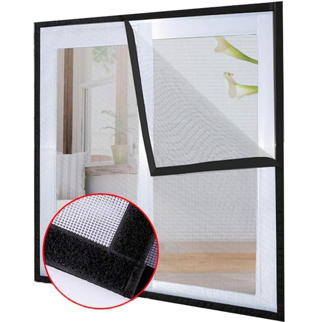 Yuly Window Protection Mesh for Cats,Self-Adhesive Window Screen Mesh Net Anti-Mosquito,Anti-Scratch Window Guard Cat Balcony Nets Fly Screen Mosquito Net(Grey)