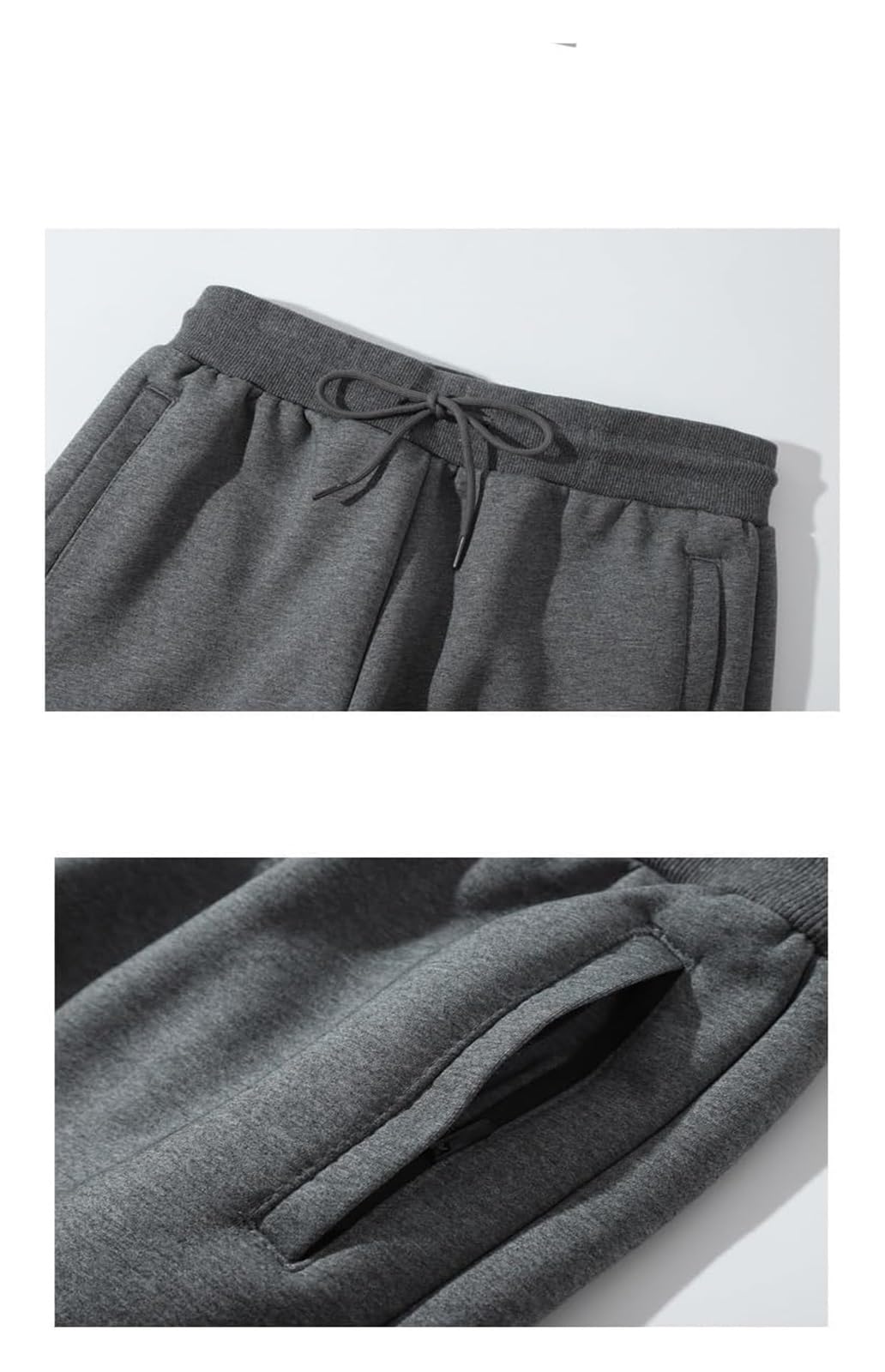 SIYAN Spodnie do joggingu męskie, bawełniane, termiczne, grube, szerokie spodnie do joggingu, luźne, ciepłe, szerpa, z podszewką, szerokie spodnie sportowe na siłownię, zimowe spodnie dresowe z