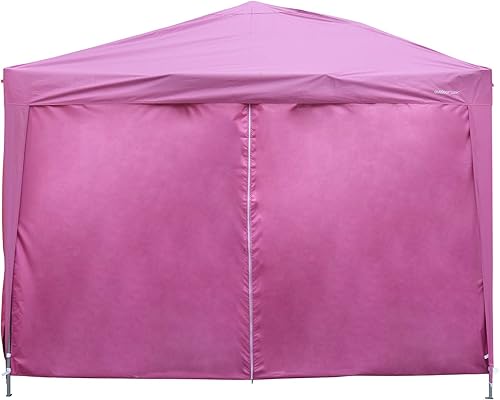 Miniatura 4 de Tienda de campaña desplegable de 10 x 10 pies con 4 paredes laterales extraíbles, color rosa