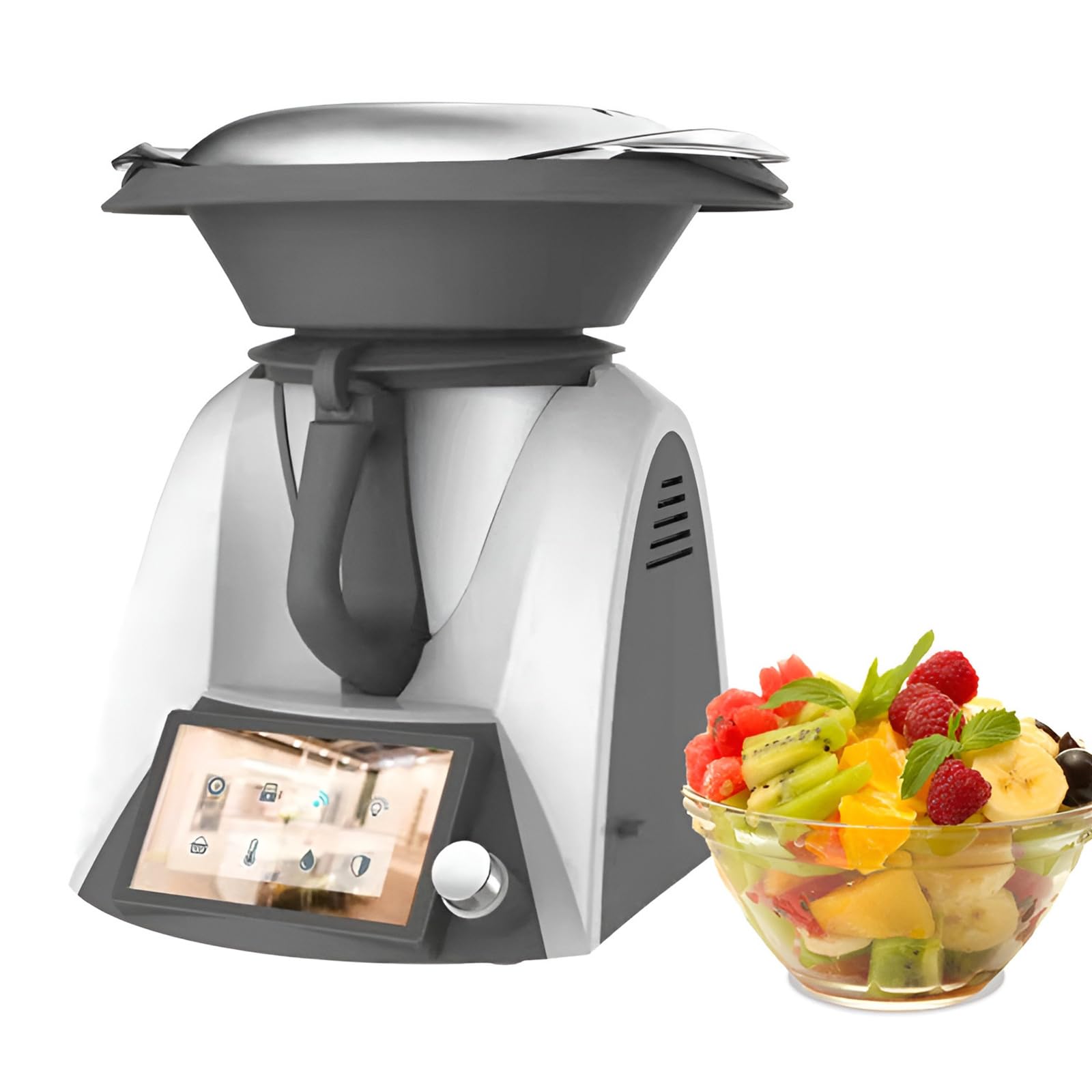 Robot Culinaire Multifonctionnel 1500 W, Batteur Sur Socle Intelligent Et Mixeur Avec Ensemble Cuiseur Vapeur Et Fonction Autonettoyante