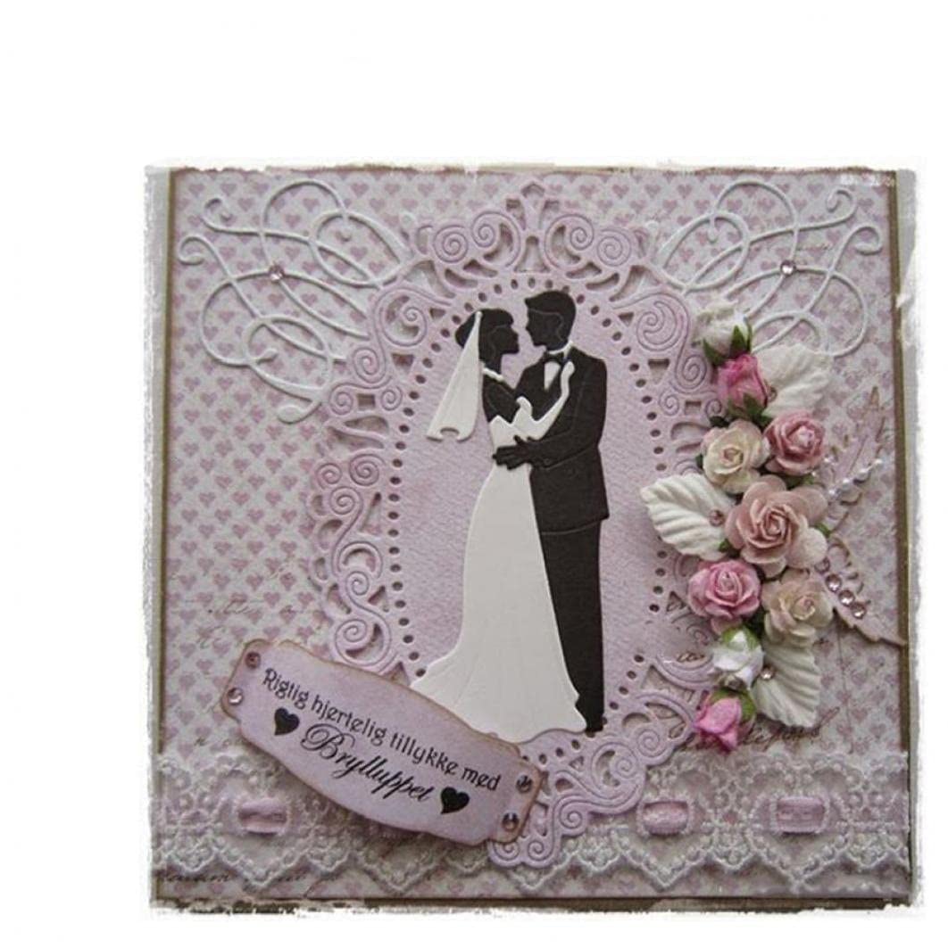 Tossper Craft Metal Cut Die Bride And Groom Craft Mold Wedding Invitation Punch Stencils Scrapbook Paper Craft Template