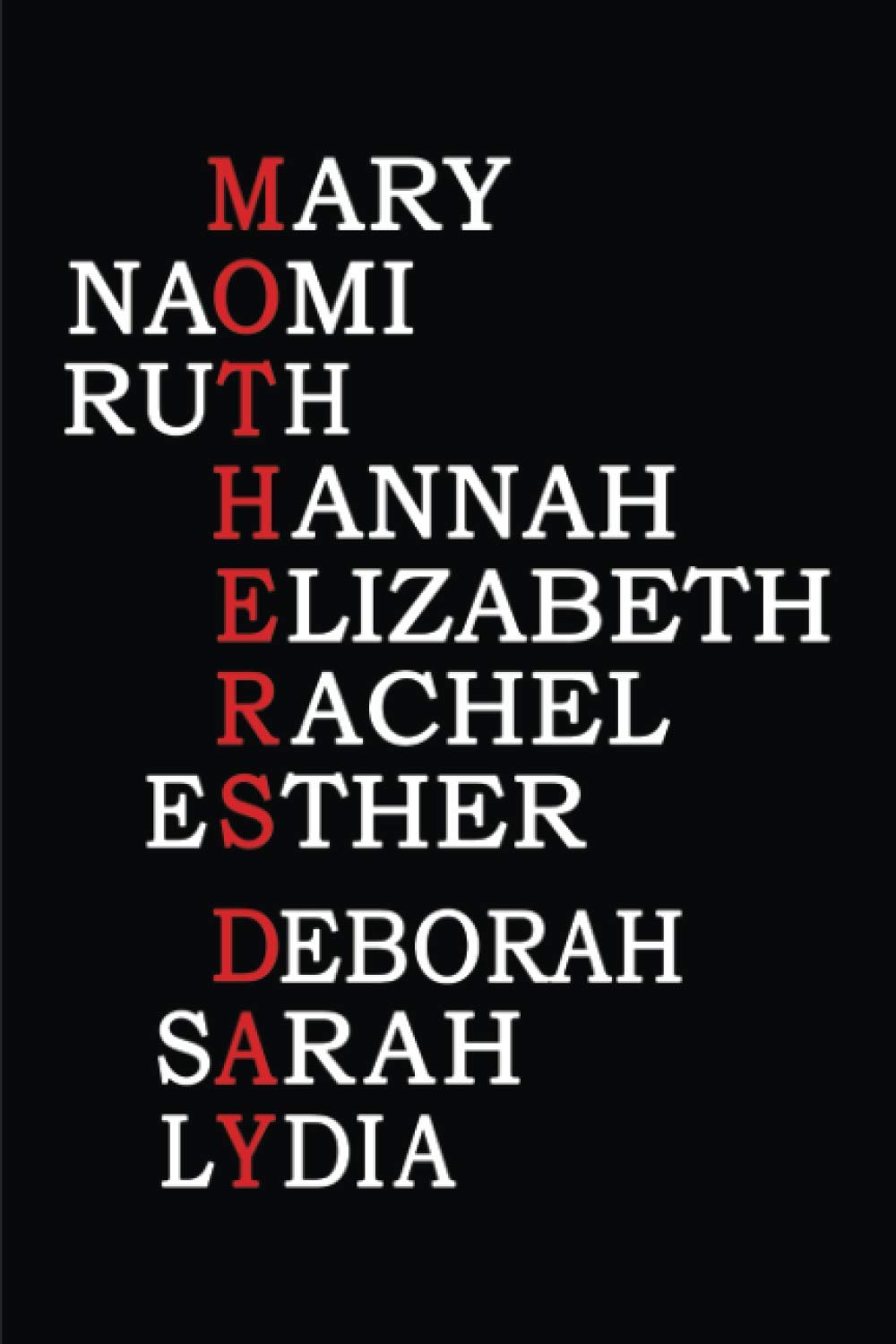 Mothers day Gift | Notebook for Christian Women: Mothers day Bible Characters Notebook | Mary, Naomi, Ruth, Hannah, Elizabeth, Rachel, Esther, Deborah, Sarah, Lydia | Mothers day gifts from church