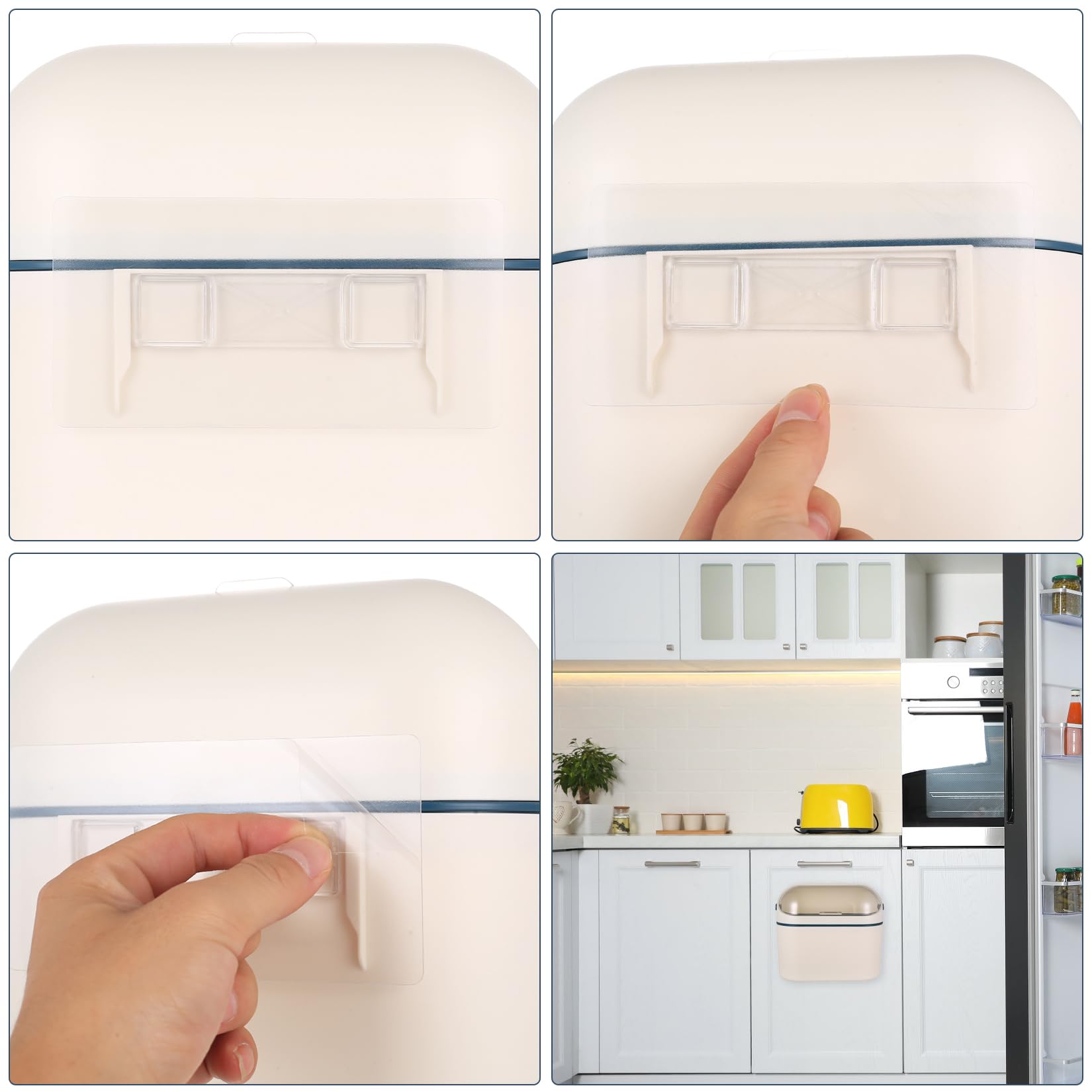 Poubelle Suspendue 4 L avec Couvercle pour Cuisine Armoire Placard