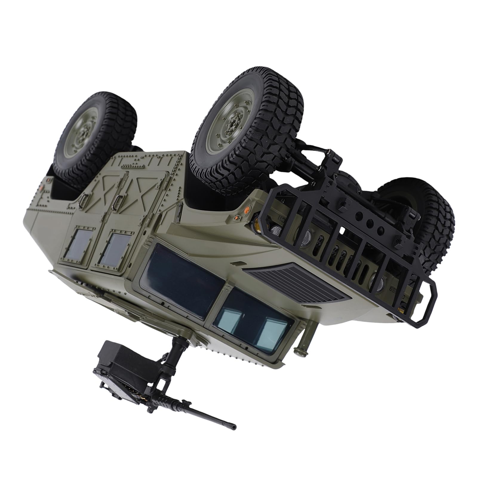 Samochód Zdalnie Sterowany RC w Skali 1/16, Zdalnie Sterowany, 2,4 GHz, ze światłami LED, Terenowy Pojazd Wspinaczkowy z Napędem na 4 Koła, dla Dorosłych, Dzieci, z Symulow (Zielony)