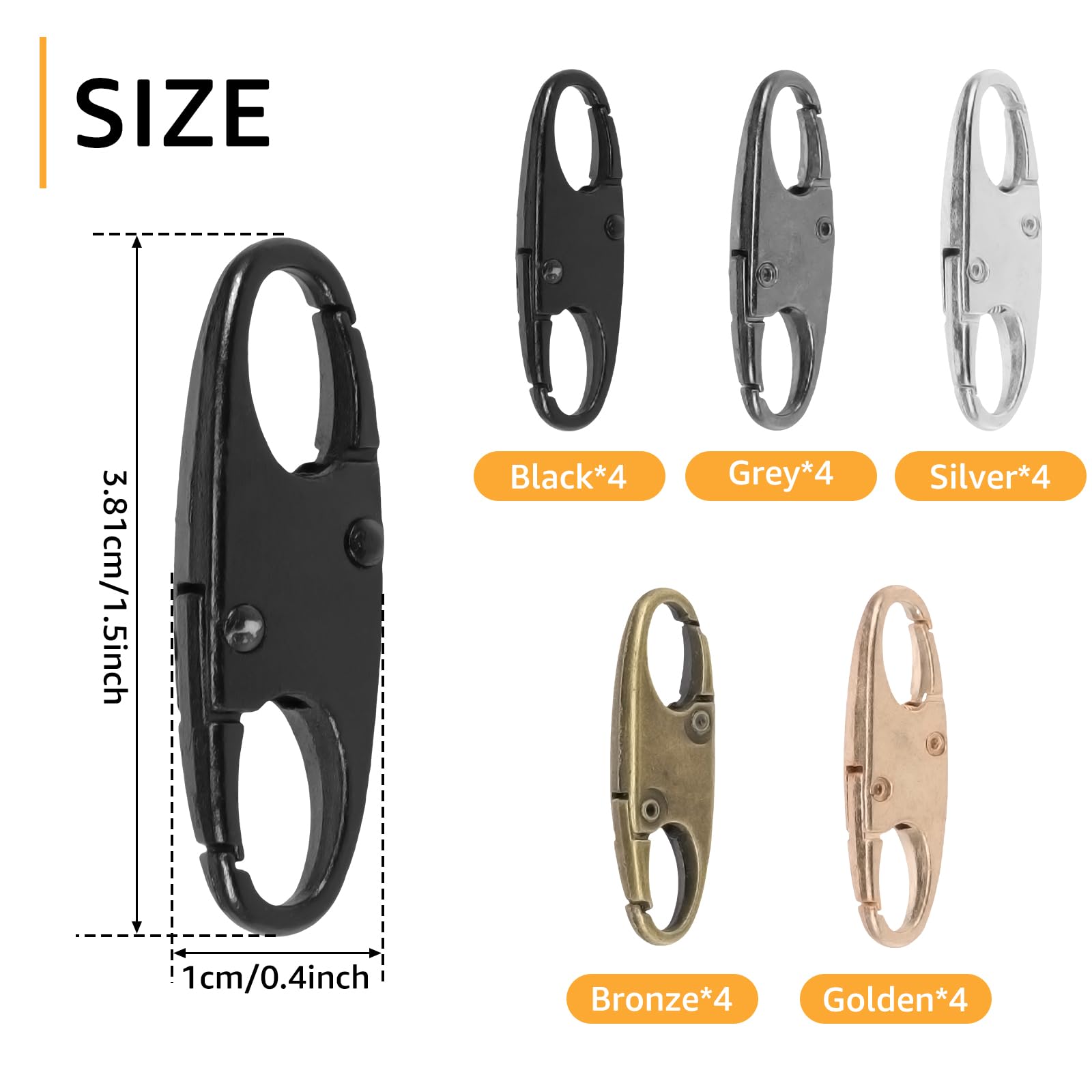 15pcs Fermeture Éclair Antivol, Clips De Sécurité Fermeture Éclair