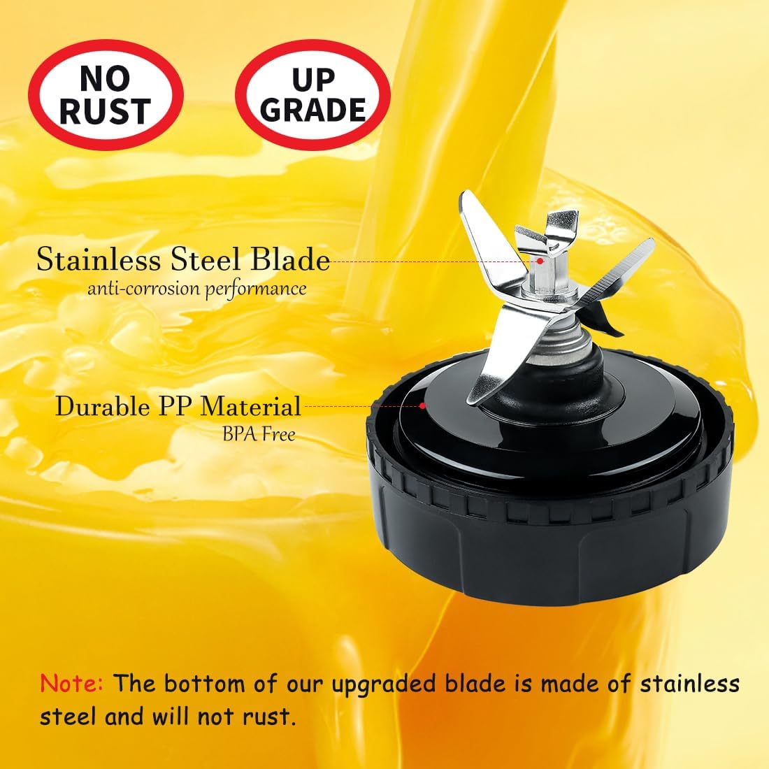 Cups Compatible with Nutri Ninja blender,Ninja smoothie blenders,2 Pack 6 Fins Blade Assembly and 2pack 16 oz Cup,suitable for BL770 BL771 BL772 BL740 BL780 BL660 BL663 (3.35 inch)