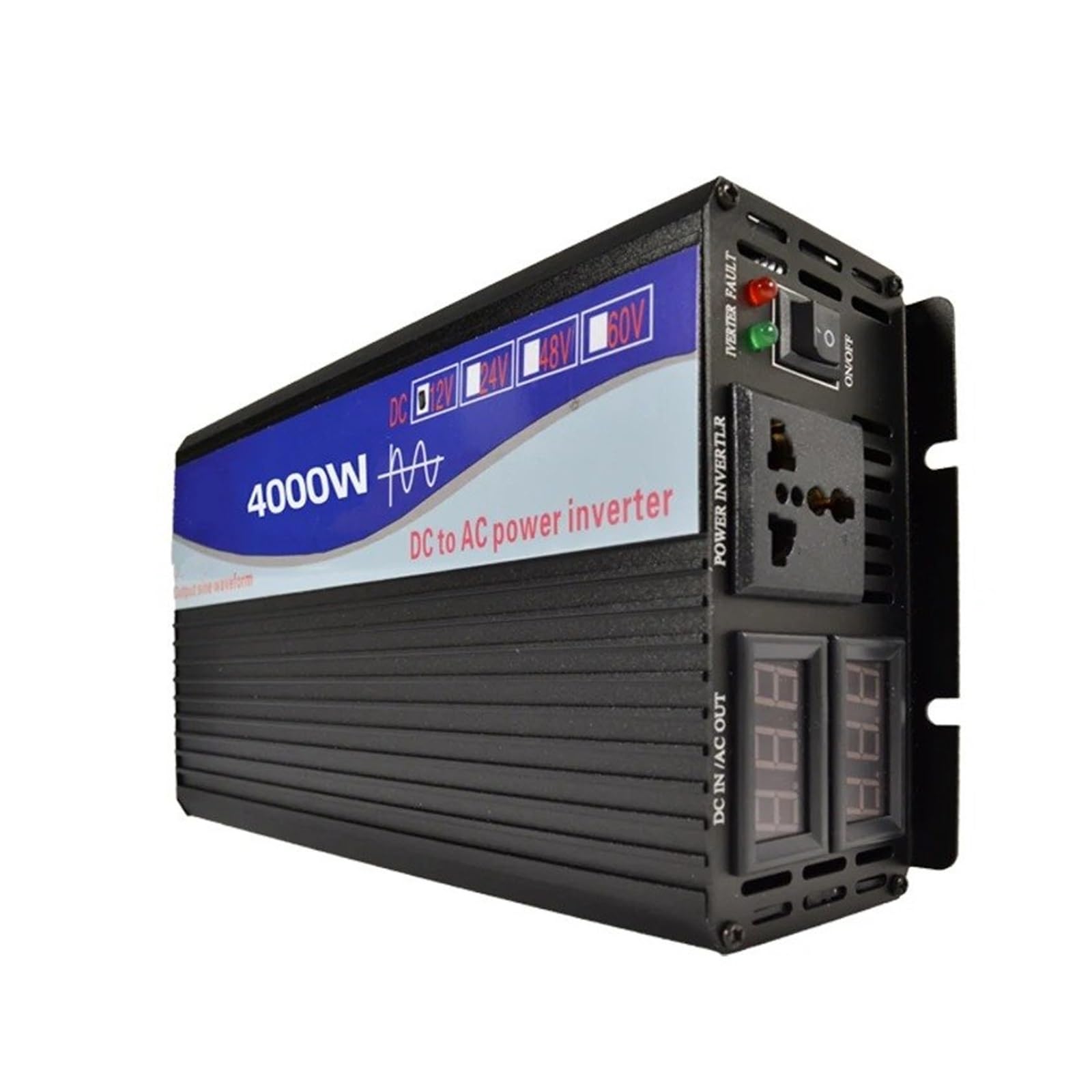 Invertitore Potenza Inverter A Onda Sinusoidale Pura Da 3000W 4000W 5000W Da CC 12V 24V 48V 60V 72V A CA 110V 220V Auto Con Convertitore Tensione E Alimentazione Solare(5000W,60V,240V(60HZ))