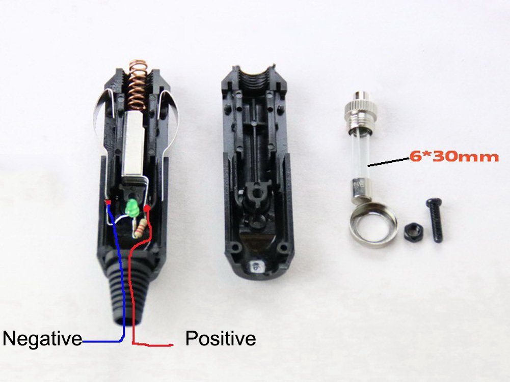 Amazon.com: Carviya 3 5 6 8 10 15 20 Amp Male Car Cigarette Lighter/Aux Socket  Plug Connector 12 Volt with Fuse Diode Indicator (15A / 2 Pack) : Automotive