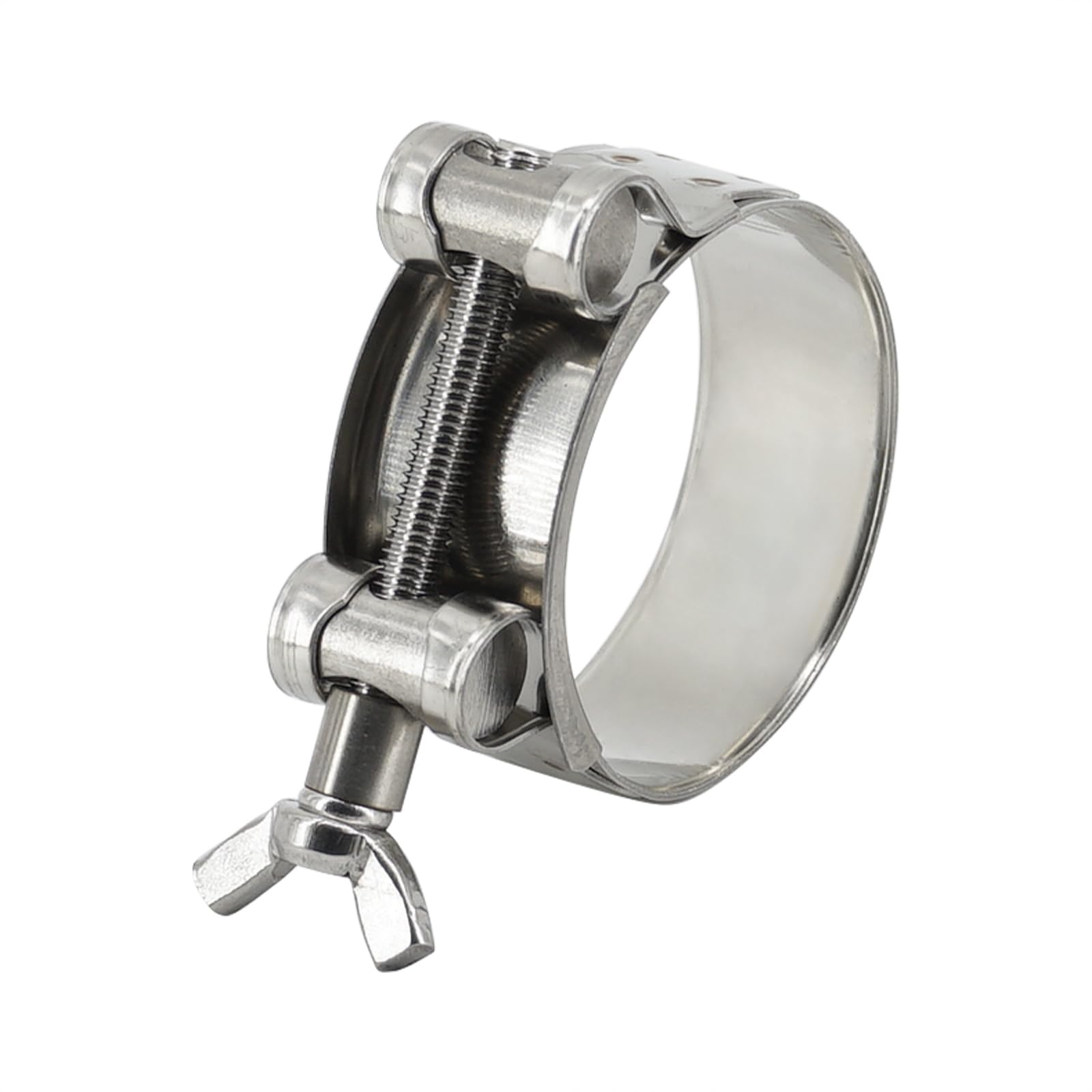 (1 Pieces) 175-187mm Heavy Duty Adjustable Pipe Clamp 304 Stainless Steel T Bolt Hose Clamp with Wing Bolt Hand Twisting Hose Clamps - Image 3