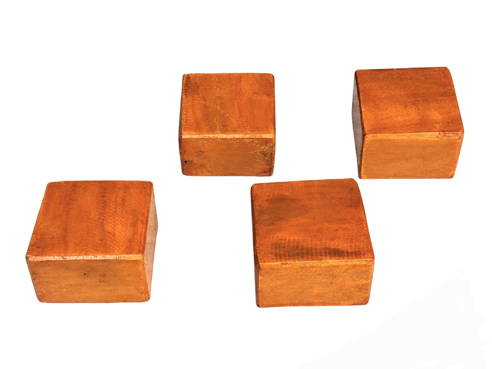 Wooden Square Hard Base Legs(7.5X 7.5X 4 cm) Set of 4|Shellac Polish Finish | Heavy-Duty Furniture Riser Support Stand for Bed,Table,Fridge,Washing Machine,Cooler,Dishwasher & Almirah-image-11