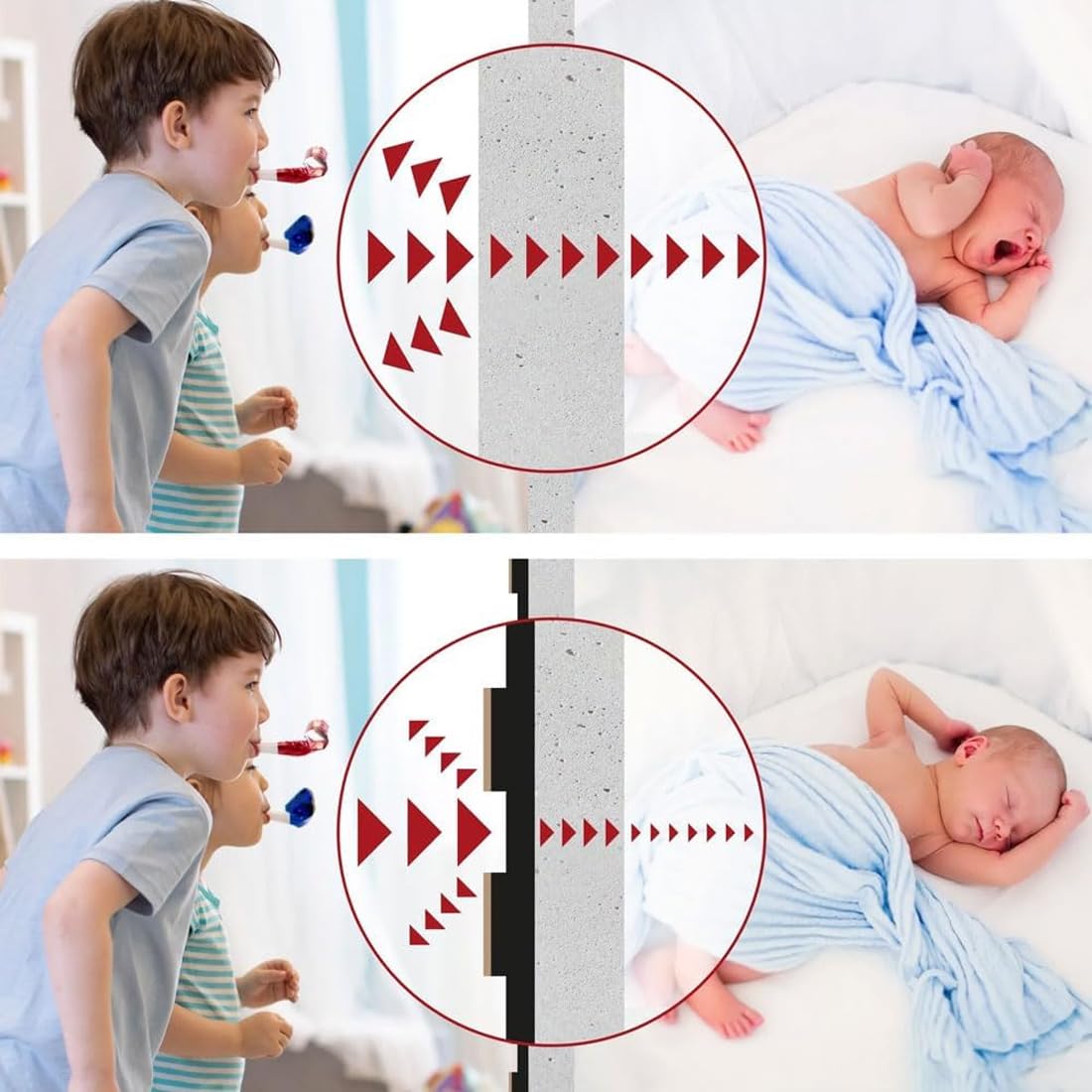 BAKAJI Set 2 Pannelli Fonoassorbenti in Legno Insonorizzati Decorativi Pareti, Pannello Insonorizzato Isolante Acustico da Muro, Moderno, Ufficio, Soggiorno, Insonorizzante, 60 x 120 cm (Quercia)
