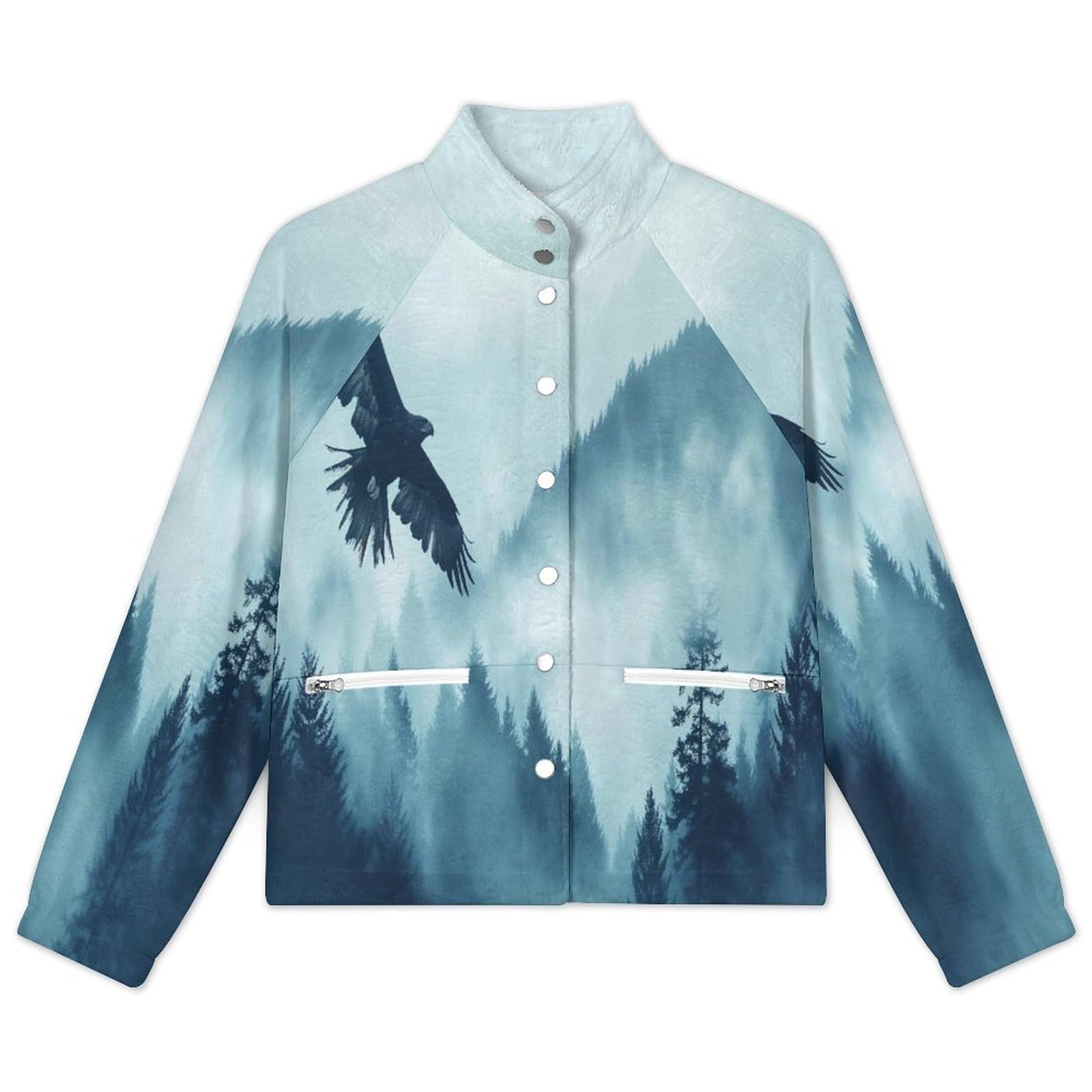 OFFSUM Veste Polaire Pour Femme - Animaux De Montagne Gilet D'Automne-Hiver Décontracté Avec Poches, Ample, Vêtements D'Extérieur Pour Femmes, Doux Et Confortables