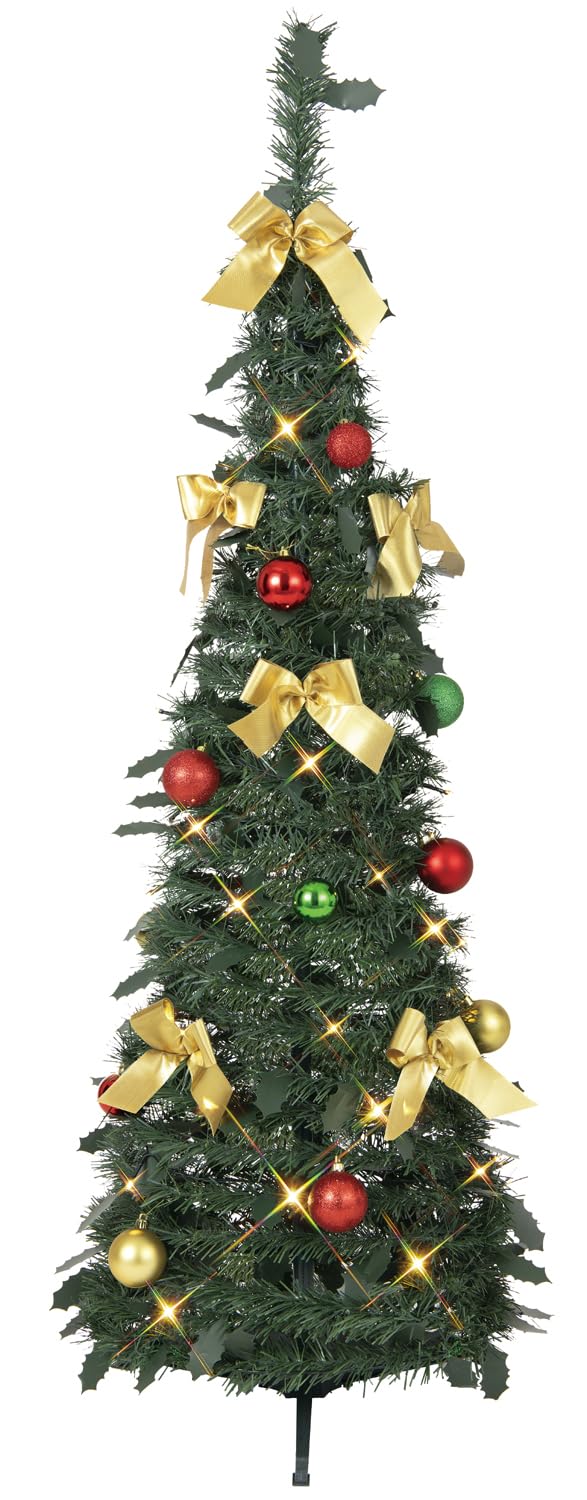 Amazon | ポップアップツリー ゴールドレッド 120cm | クリスマス