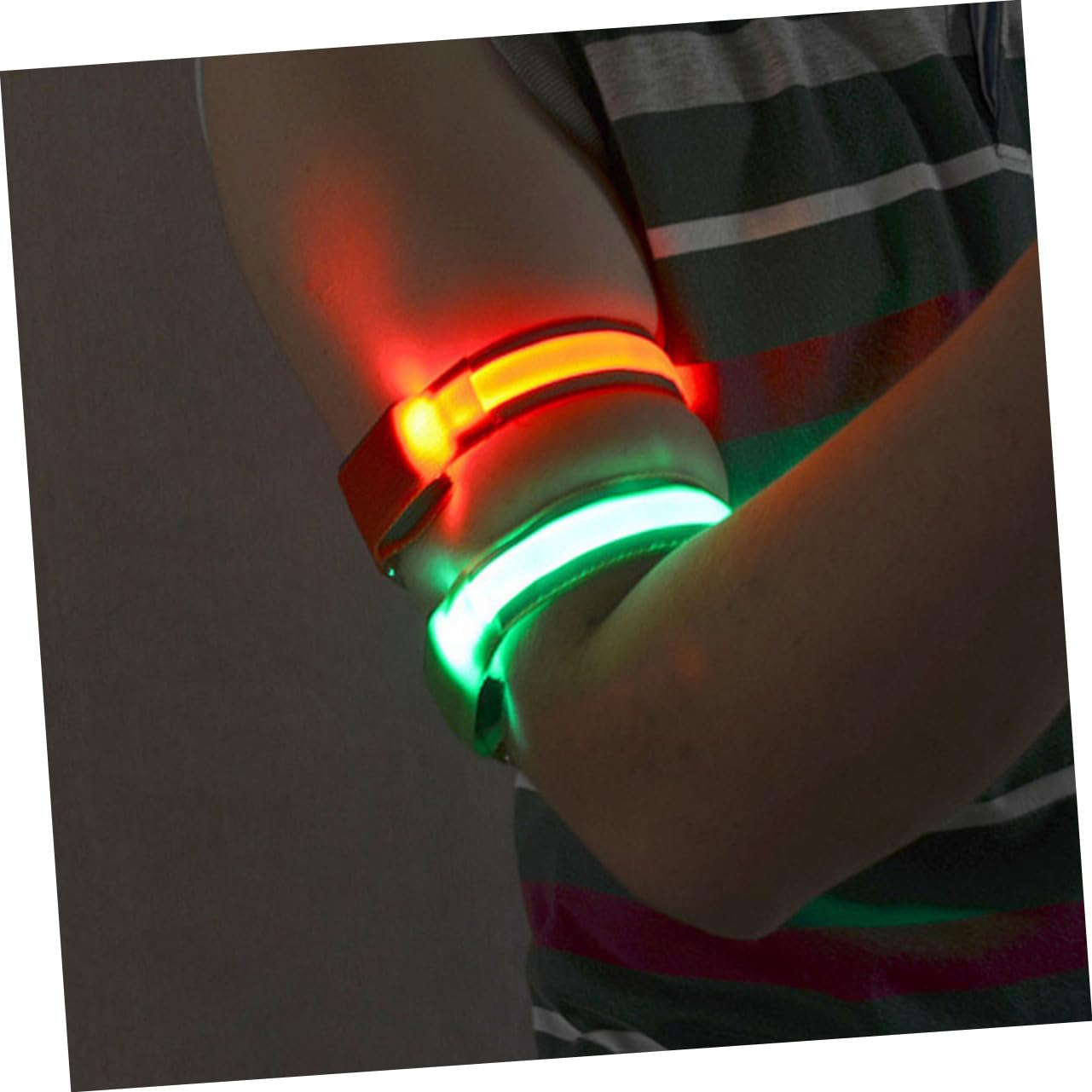 Milisten Brassard De Course À LED Et Réfléchissant en Nylon Et Tissu Réfléchissant