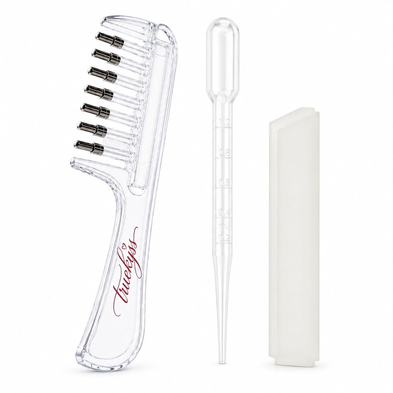 hair oil & serum applicator comb, refillable scalp massager with precision dispenser & storage base for mess-free root application, scalp care & healthy hair growth routines for all hair types