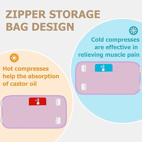 Miniatura 4 de Paquete de aceite de ricino, 8 unidades reutilizables de aceite de ricino orgánico para desintoxicación del hígado, estreñimiento, menos desorden,