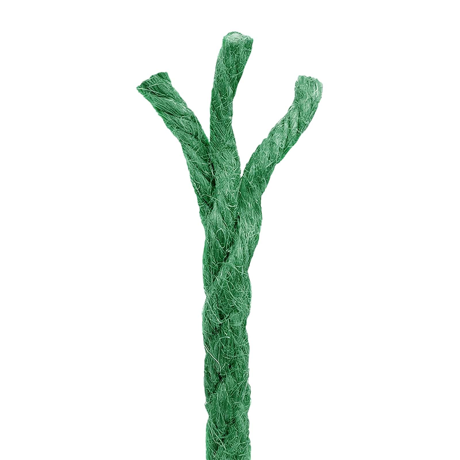 Corda di iuta verde 100% Tossa a 3 strati, diametro 10 mm, lunghezza 20 metri, versatile, per giardino, campeggio, artigianato e trasporto, mantiene i nodi naturali, assorbe l'umidità