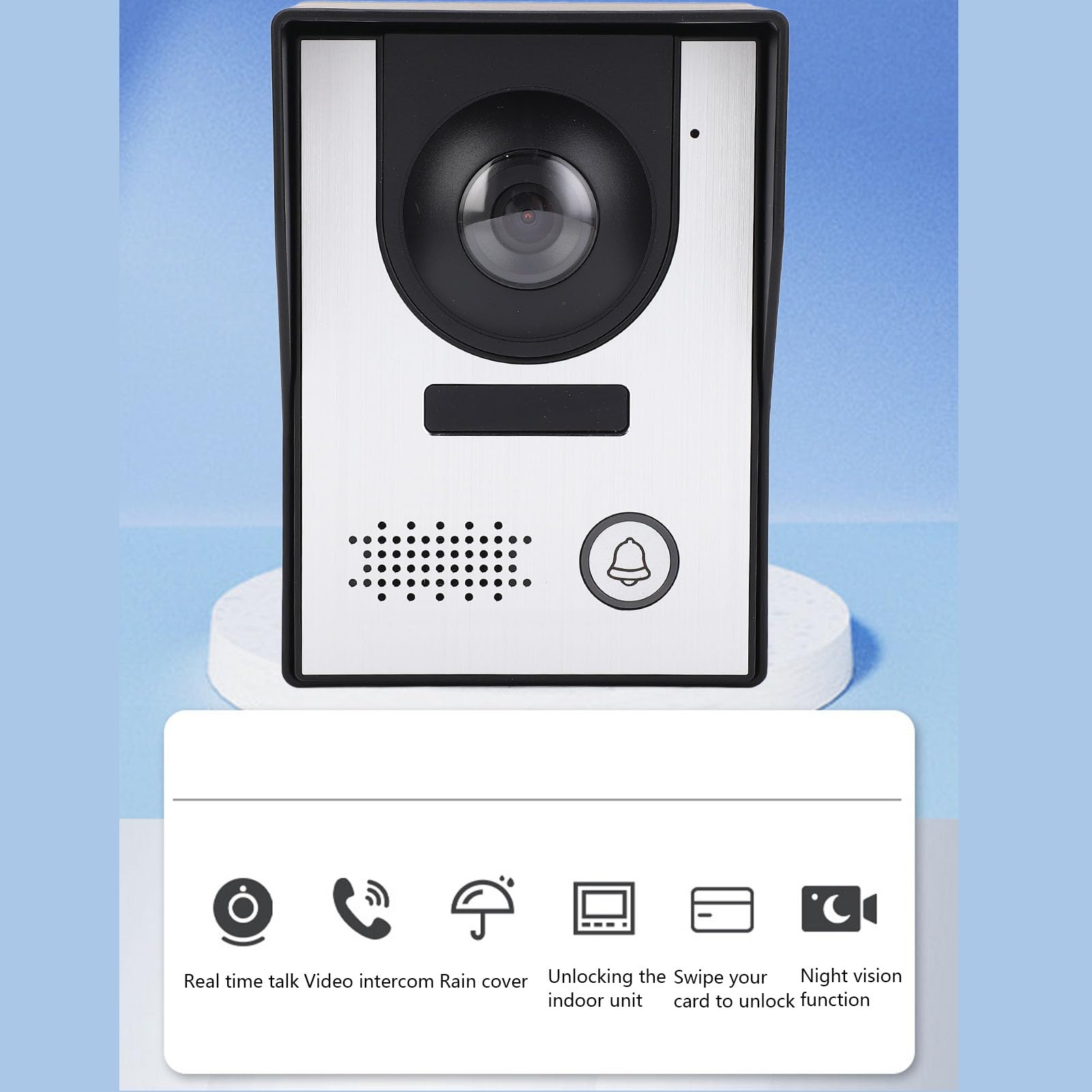 Luocute Videocitofonico Cablato, Schermo LCD a Colori 7 Pollici (Spina UE AC100-240V)