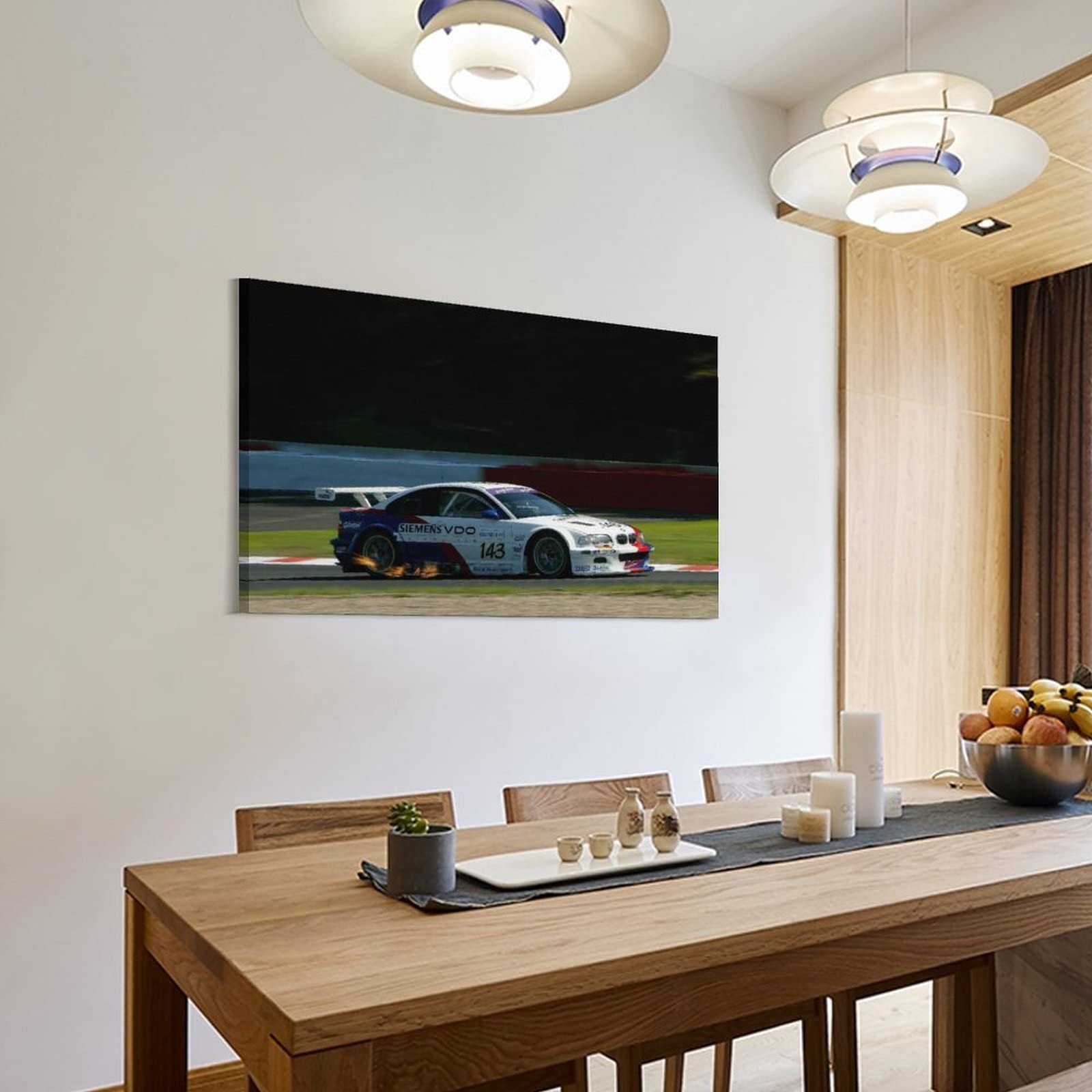 Poster per auto da corsa per BMW M3 GTR E46 Sport Car Supercar Poster Pittura Decorativa Tela Poster da Parete E Art Picture Print Moderna Famiglia Camera Da Letto Decor Poster