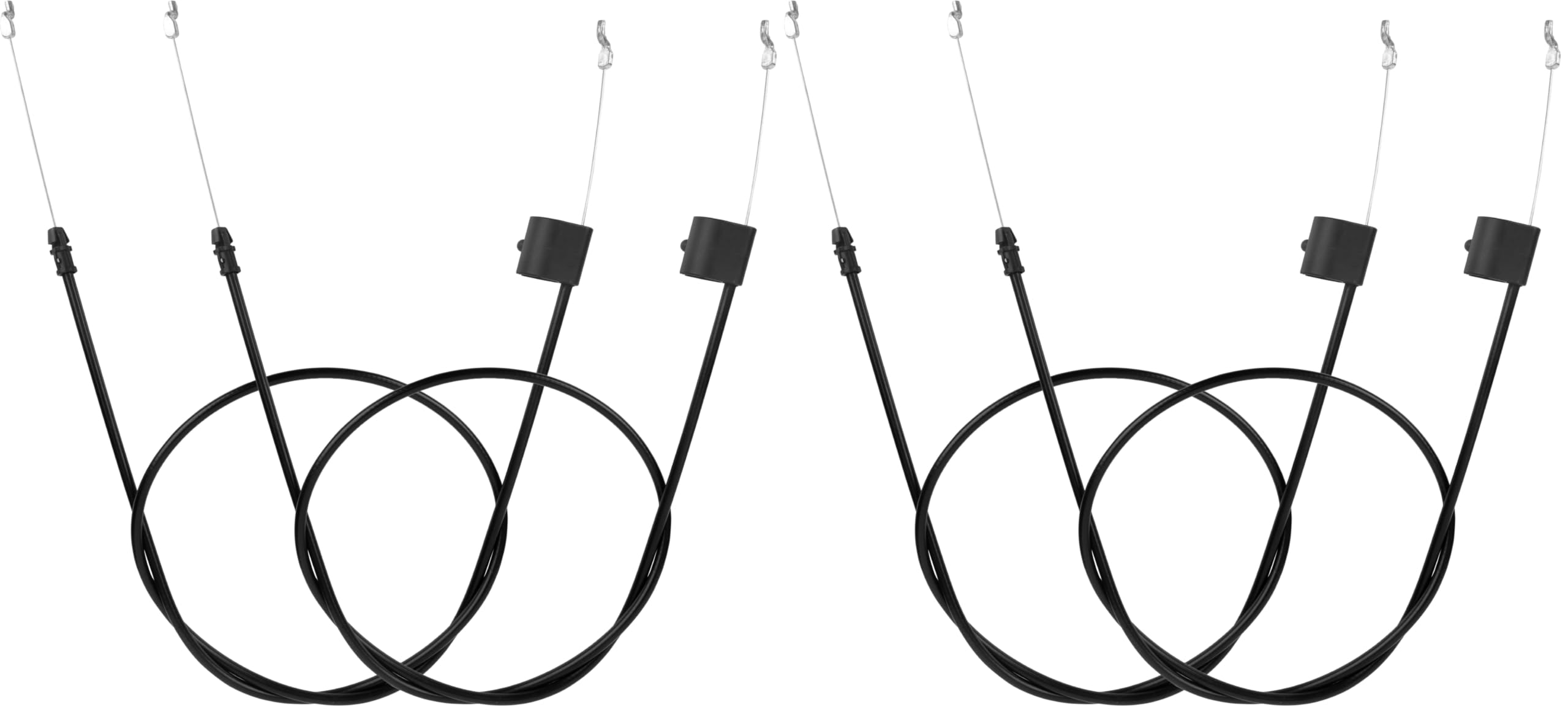 BlueStars 2 pcs 158152 582991501 Lawn Mower Throttle Cable - Compatible with Poulan Pro AYP Husqvarna Craftsman Weed Eater Walk-Behind 198462 532158152 Zone Control Cable (Pack of 2)