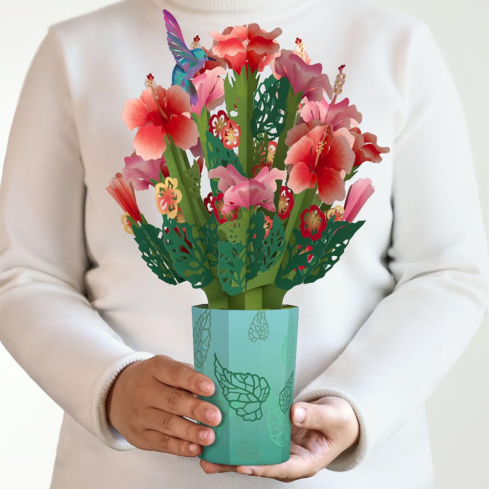 Amazon.com : Lovepop Hibiscus Pop-Up Paper Flower Bouquet, 12