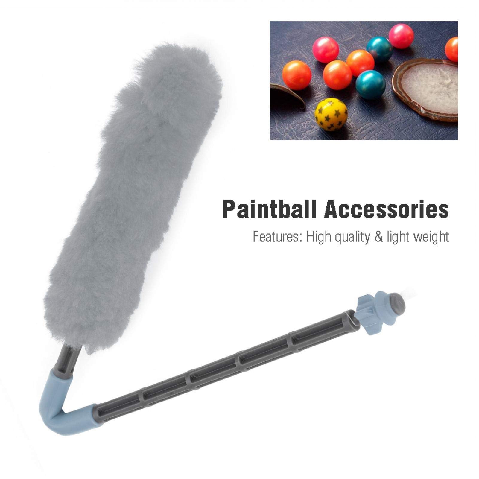 Germerse Tampone per Paintball in Lana, Strumento per Paintball con Canna da Paintball, Accessori per Paintball tampone Singolo(Gray)