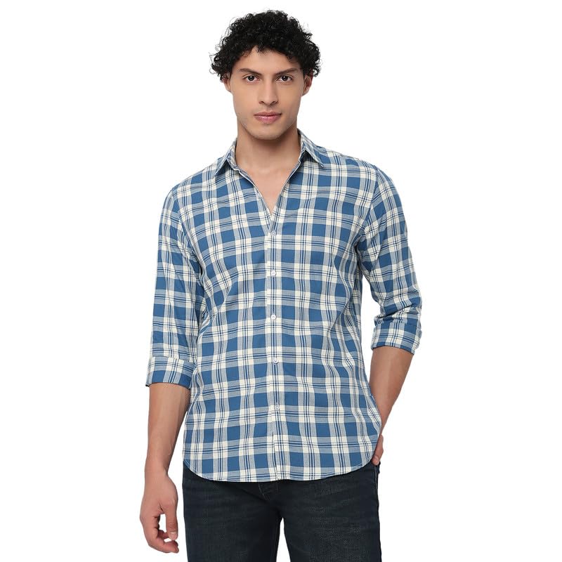 Image of Mens Striped Slim Fit Cotton Casual Shirt | Full Sleeves Mens Shirts | Stylish Shirt for Men