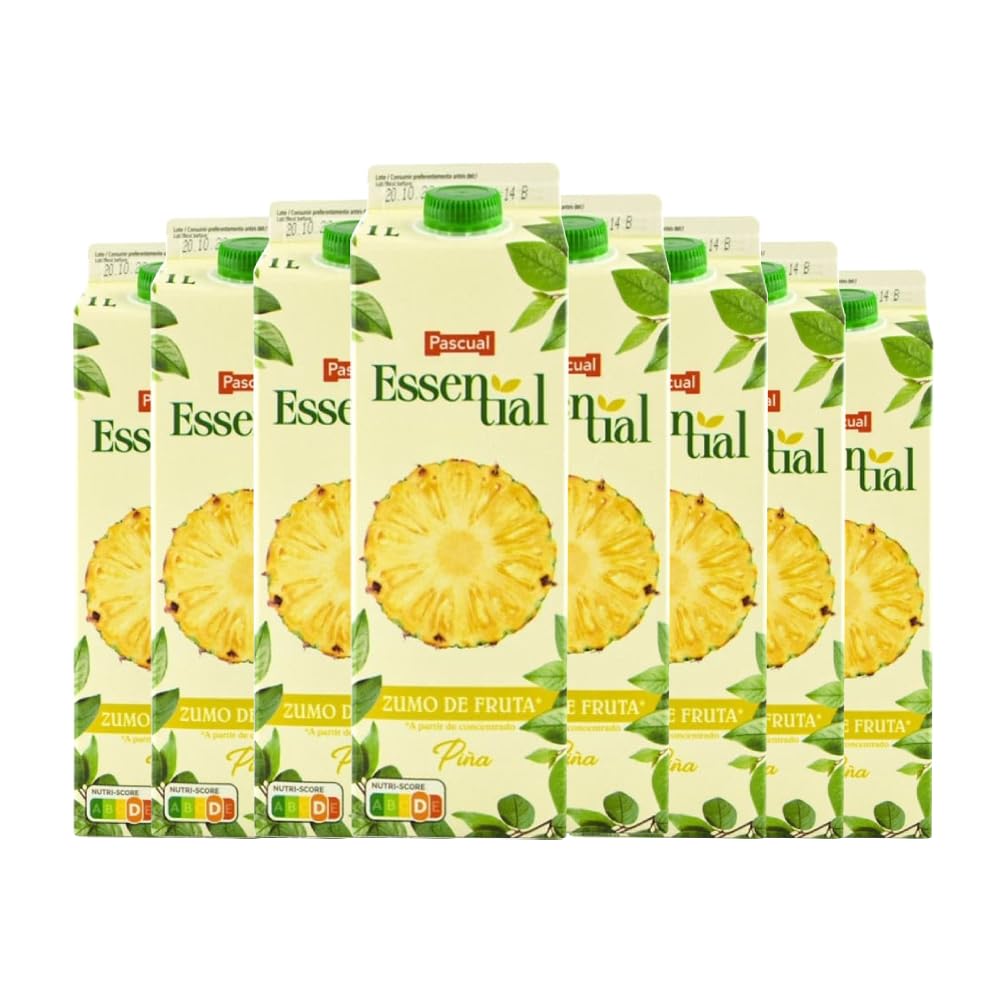 Pascual Zumo de piña a partir de concentrado Essential 1 litro x 8 bircks. Total 8 litros