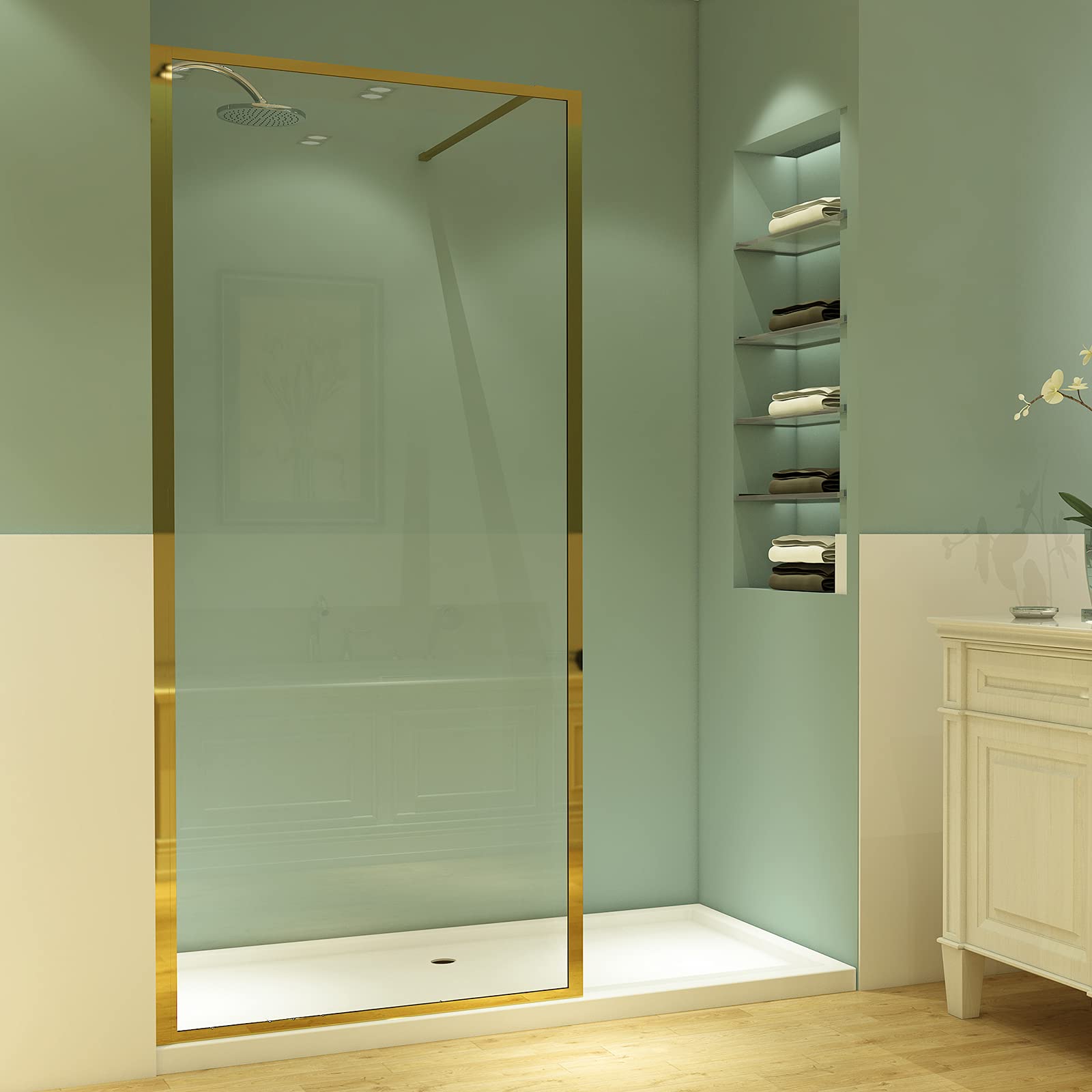 Buy ExBrite 34" x 74" Walkin Shower Screen Single Panel Frameless