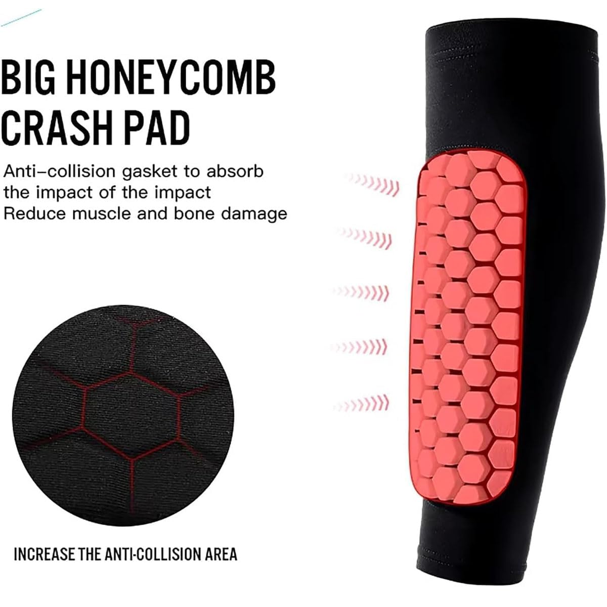 Frost Armours Ski Shields, Ski Shin Guards, Achilles Shinbang Shields for Skiing, Long Breathable Elastic Honeycomb Anti-Collision Leggings Protective Cover (Orange,M)