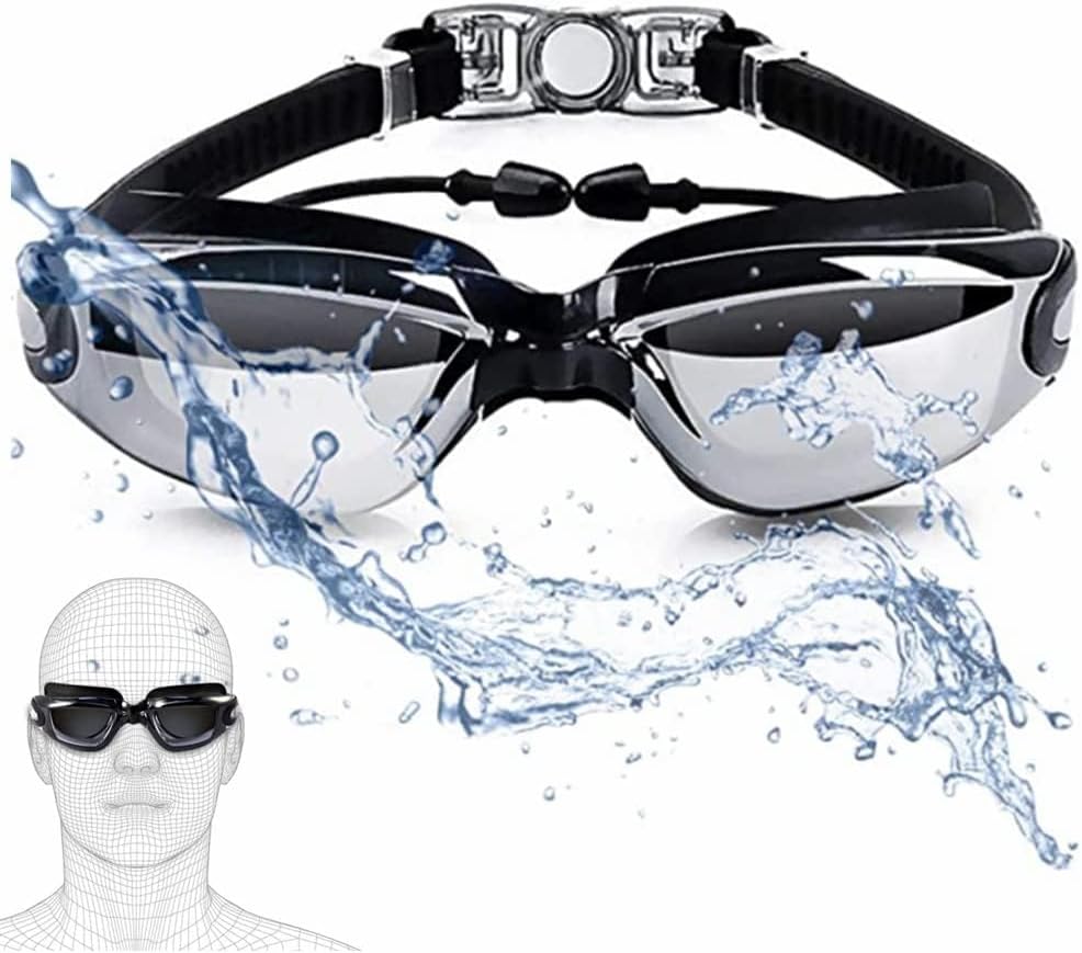 NALACAL Nearsighted Swim Goggles, Anti Fog Swimming Goggles Leakproof Swim Goggles Leakproof Swimming Goggles Prescription Swim Goggles Clear Vision Swim Goggles Pool Goggles for Adult Men Women Youth