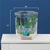 Vista 5 de Tetra 29040 Kit de acuario hexagonal con burbujero LED, 1 galón