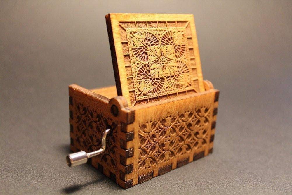 Zesta 6 Month And Above Wooden Hand Cranked Collectable Engraved Music Box (You Are My Sunshine - Black) 1
