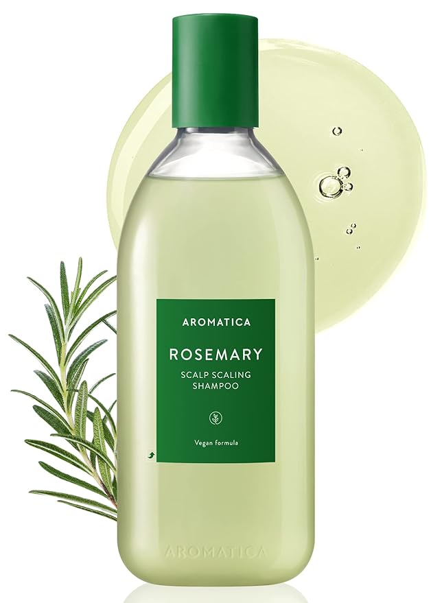 AROMATICA Rosemary Scalp Scaling Shampoo 13.53 oz / 400 ml Vegan Shampoo with AROMATICA Rosemary Scalp Scaling Shampoo 13.53 oz / 400 ml Vegan Shampoo with