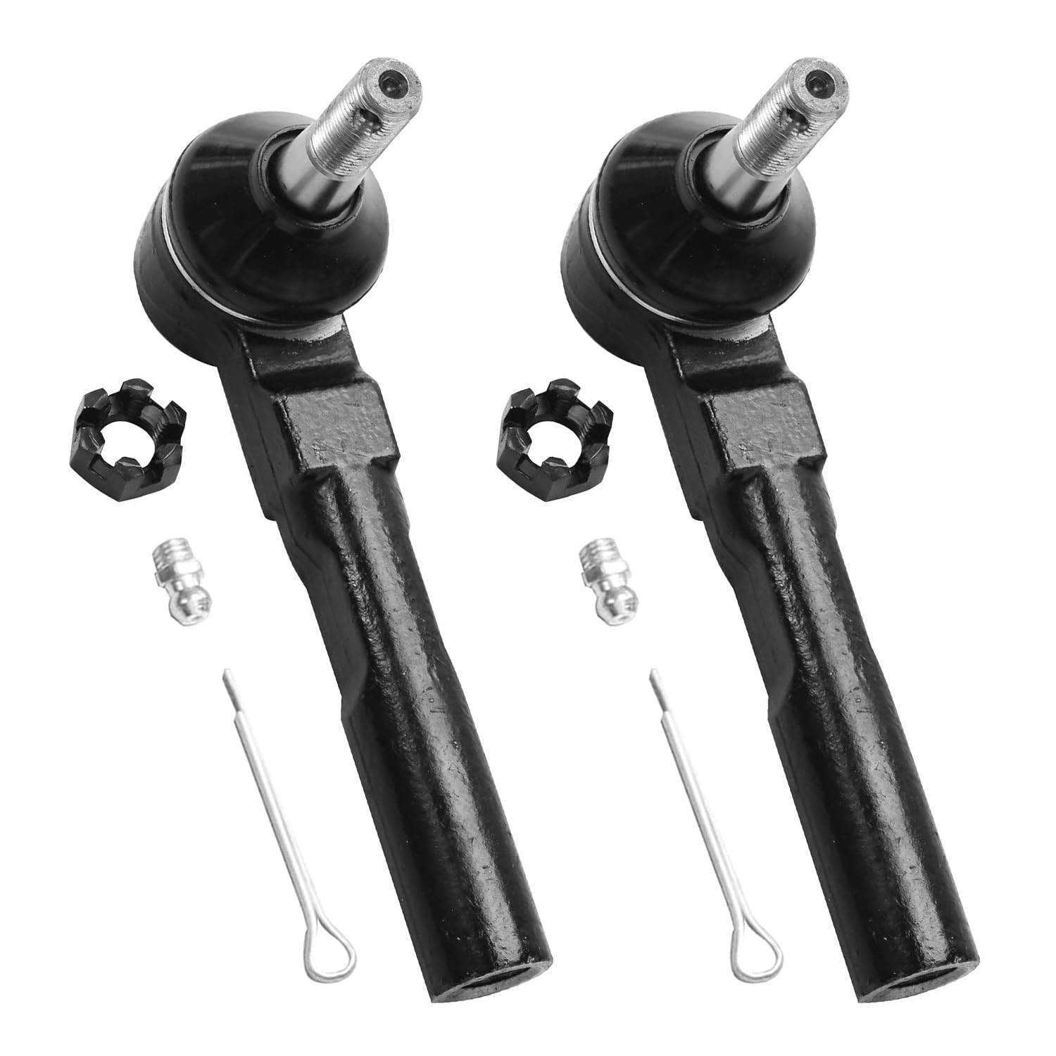 Tie Rod Ends Kit For Chevy Silverado 1500 & GMC Sierra 1500 2WD 1999-2006 – 4 Inner/Outer Tie Rods & 2 Boots, ES3492 & EV370