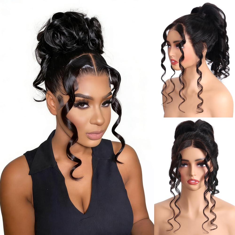 24 Inch Hidden Strap Glueless 360 Lace Front Wigs Human Hair Pre Cut Pre Bleached Pre Plucked Body Wave 360 Full Lace Wigs Human Hair for Black Women