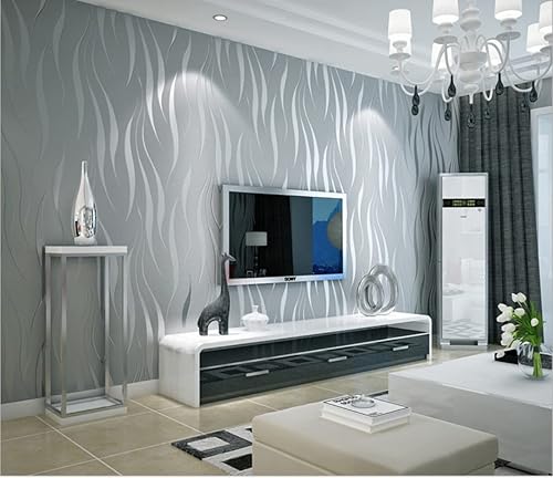 Mwpqbd Papel tapiz de fibra vegetal de alta calidad + seda extraĂda, a rayas onduladas atmosfĂ©ricas 3D estereoscĂłpicas cercadas (gris claro 35912) Mwpqbd Papel tapiz de fibra vegetal de alta calidad + seda extraĂda, a rayas onduladas atmosfĂ©ricas 3D estereoscĂłpicas cercadas (gris claro 35912)